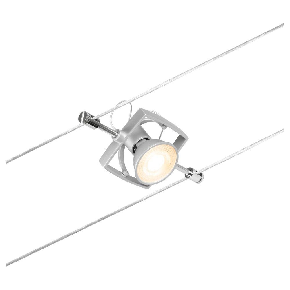 Paulmann Deckenleuchte Wire Systems in Chrom-matt GU5,3 eckig, keine  Angabe, Leuchtmittel enthalten: Nein, warmweiss, Seilsystem