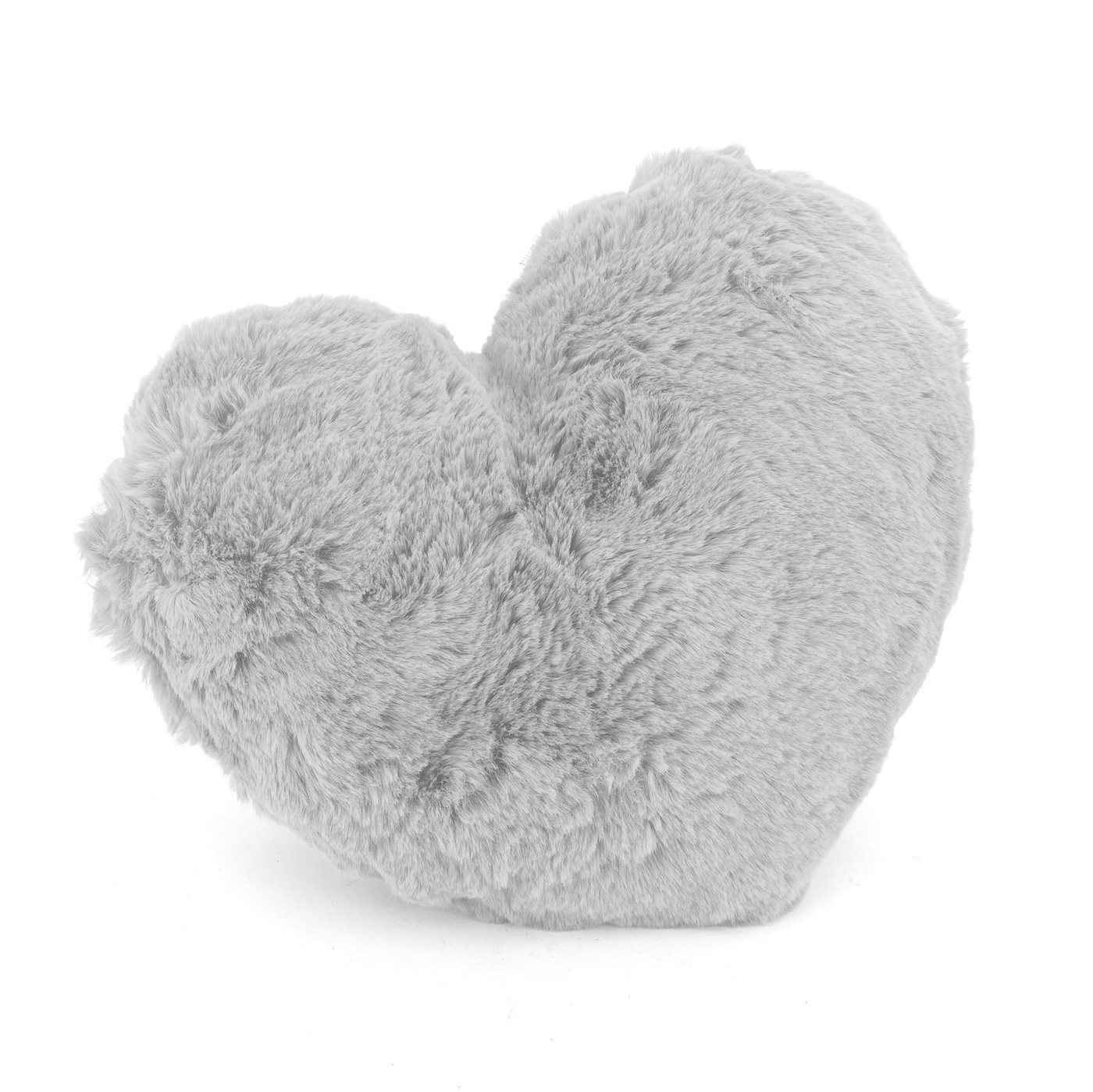 heimtexland Dekokissen Fell Kuschelkissen Plüsch Herz XL Deko Herzkissen, super weich und flauschig, Allergiker geeignet, atmungsaktiv, waschbar