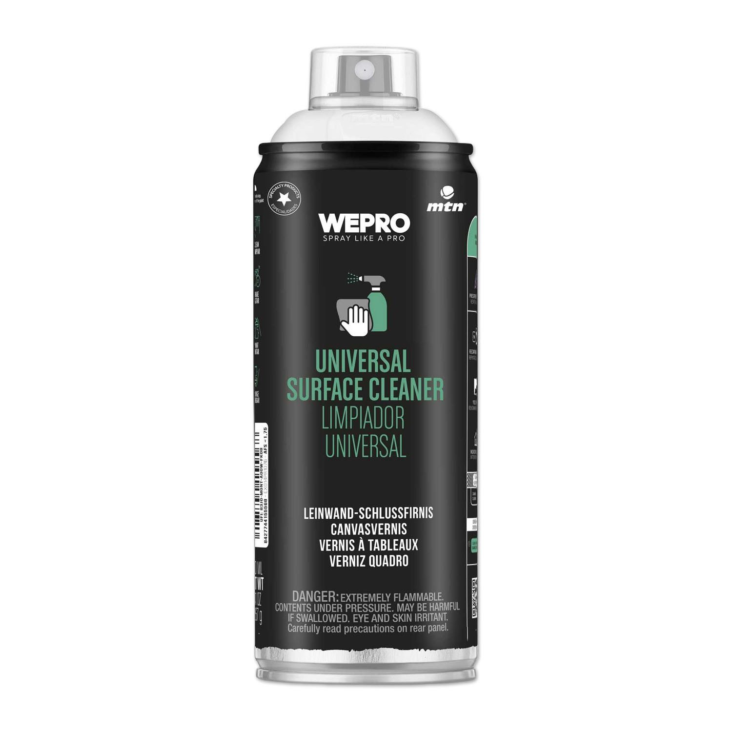 MTN Sprühlack Reinigungsspray, MTN PRO Ethylalkohol 70%, Oberflächenreiniger 400ml