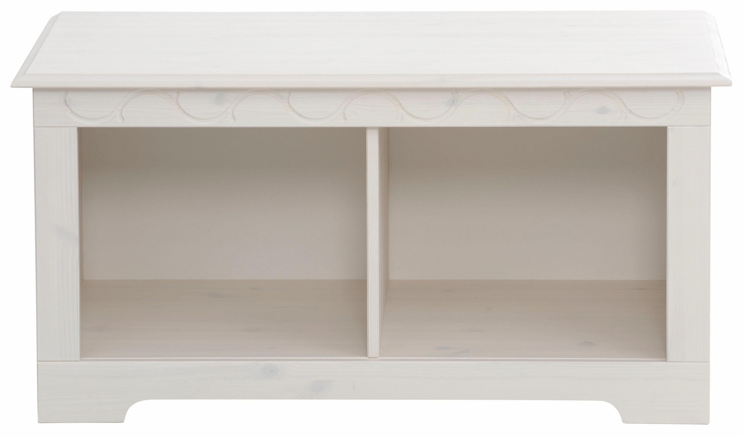 loft24 Sitzbank Lando, Schuhbank, Flurbank, Kiefer Massivholz, Landhausstil, Breite 90 cm