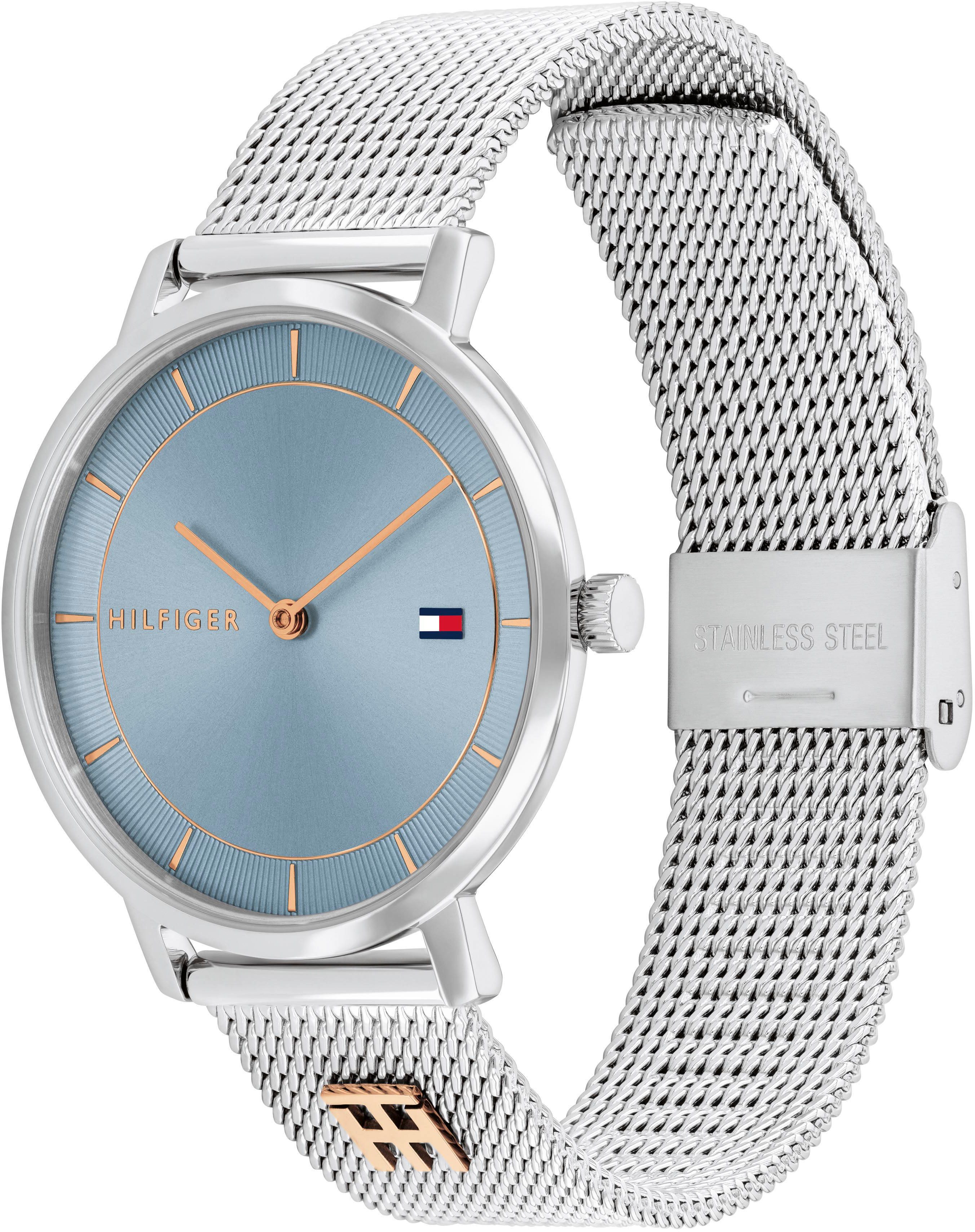 Tommy Hilfiger Quarzuhr TEA 1782738, Armbanduhr, Damenuhr, Edelstahlarmband günstig online kaufen