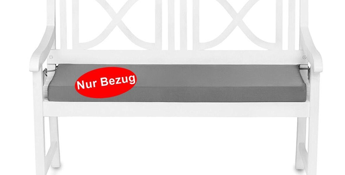 TexDeko Bankauflage Bezug (ohne Füllung etc) für Gartenbank Auflagen Sitzkissen usw., wasserabweisend, Premium Qualität, Farbe & Maße: nach Wahl