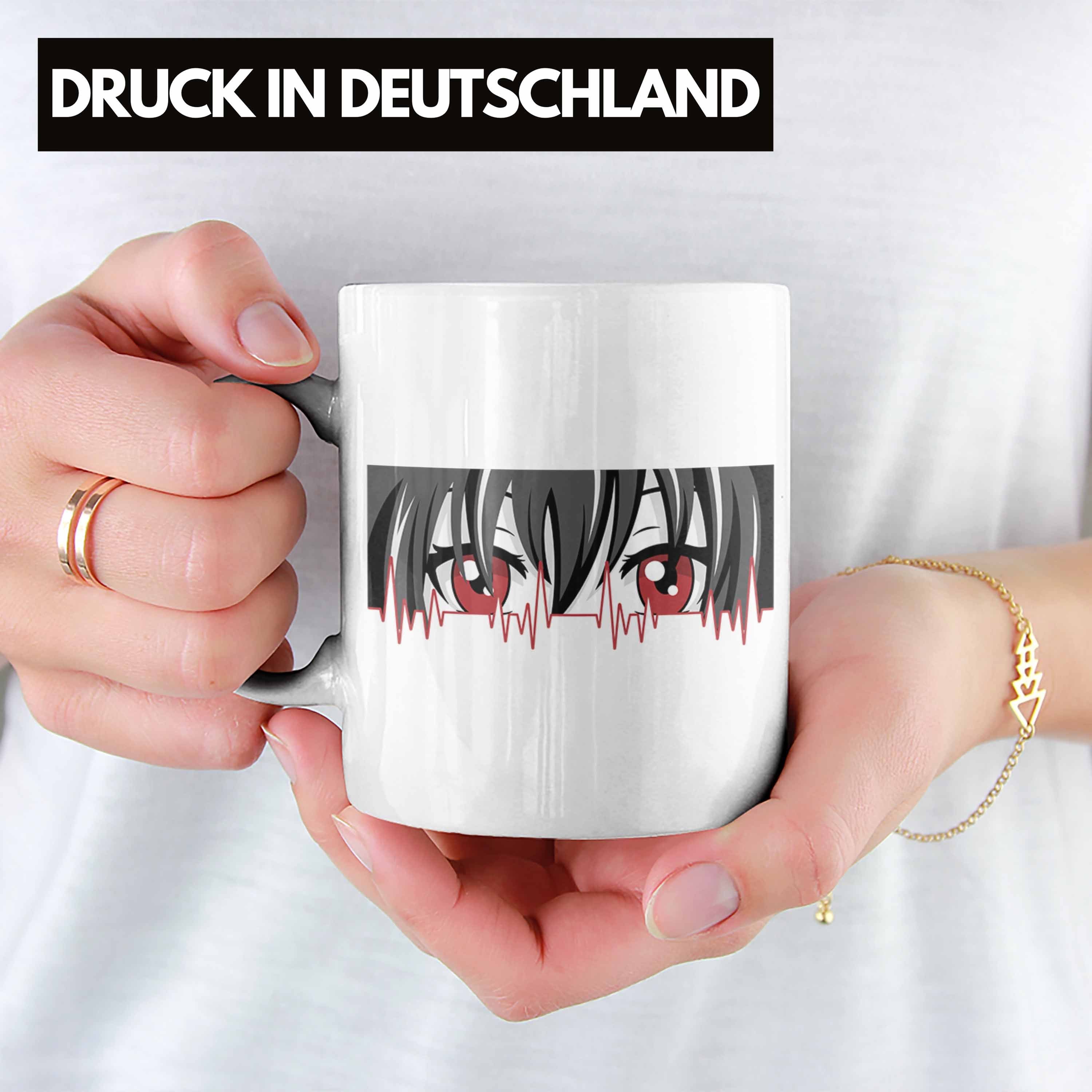 Tasse Geschenkidee Hobby Weiss Trendation Herzschlag Tasse Fans für Anime Geschenk Anime