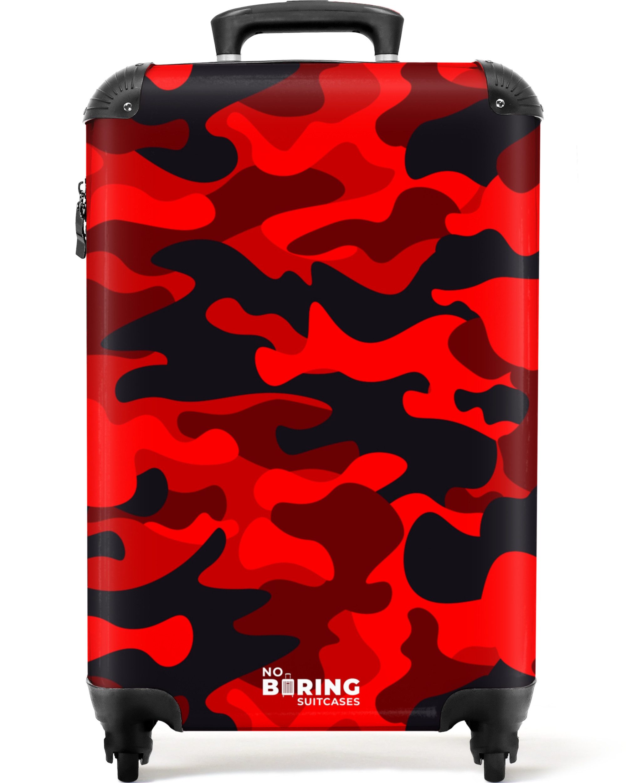 Hartschalen-Trolley Tarnfarbe - Rot - Schwarz - Tarnfarbe 55x35x20cm