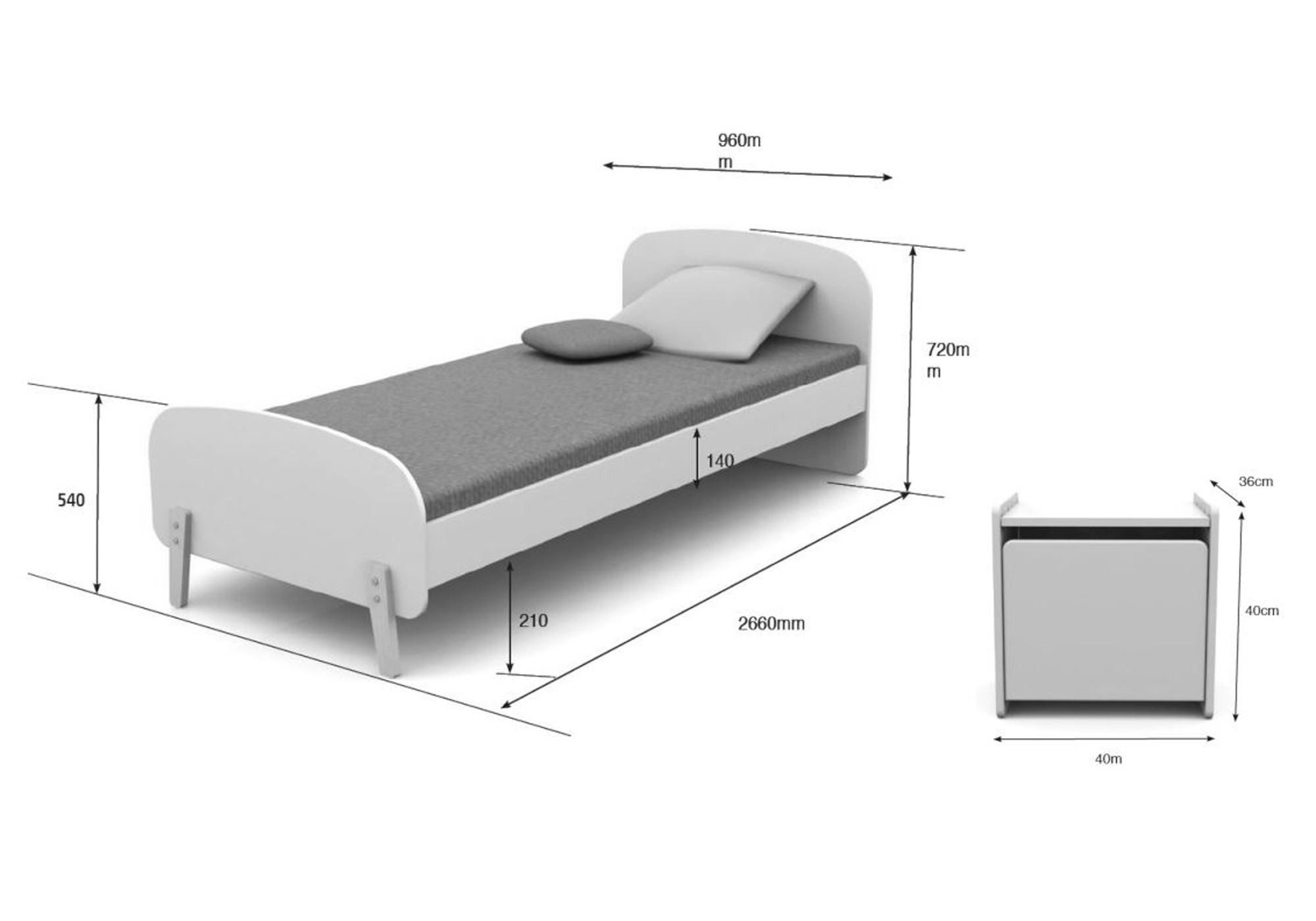 58 on the boiler Youth bedroom set Children's bedroom set Karilynn 3 Bed Chest of drawers Toy box Wood+MDF pink, (incl. shipping, delivery to point of use), pink Sleeping area 90 x 200, slatted frame, bedside table, toy box, retro look