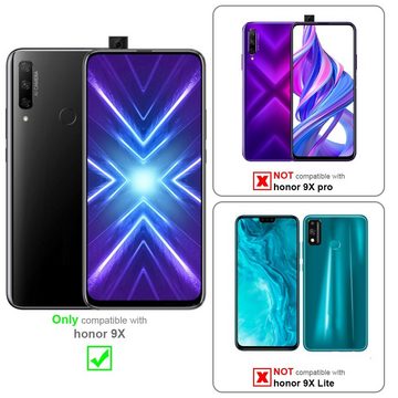 Cadorabo Schutzfolie Honor 9X, (3-St), 3x Vollbild Schutzglas Panzer Folie (Tempered) Display-Schutzglas