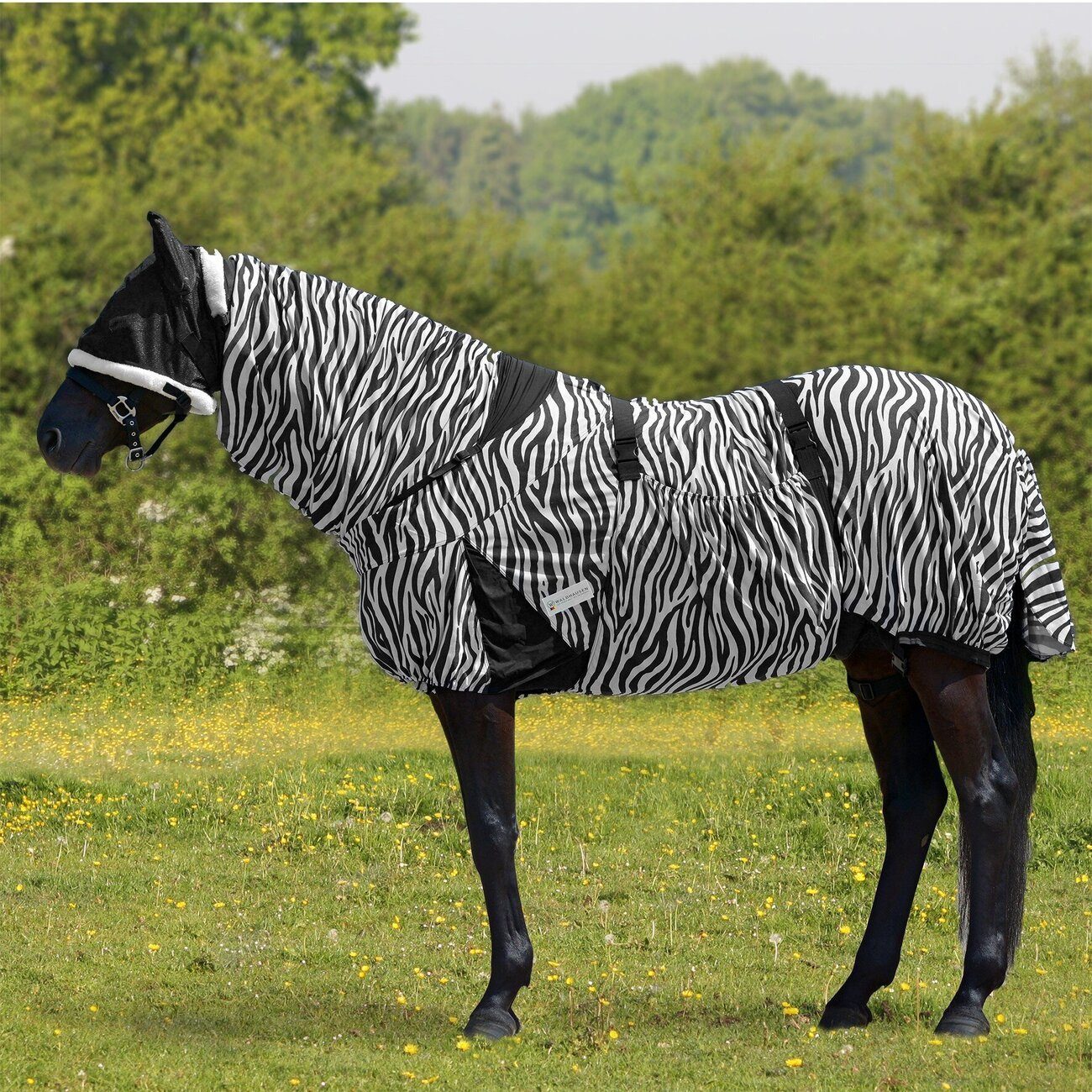Waldhausen Tierdecke Pferdedecke Atmungsaktive Ekzemdecke Zebra Muster