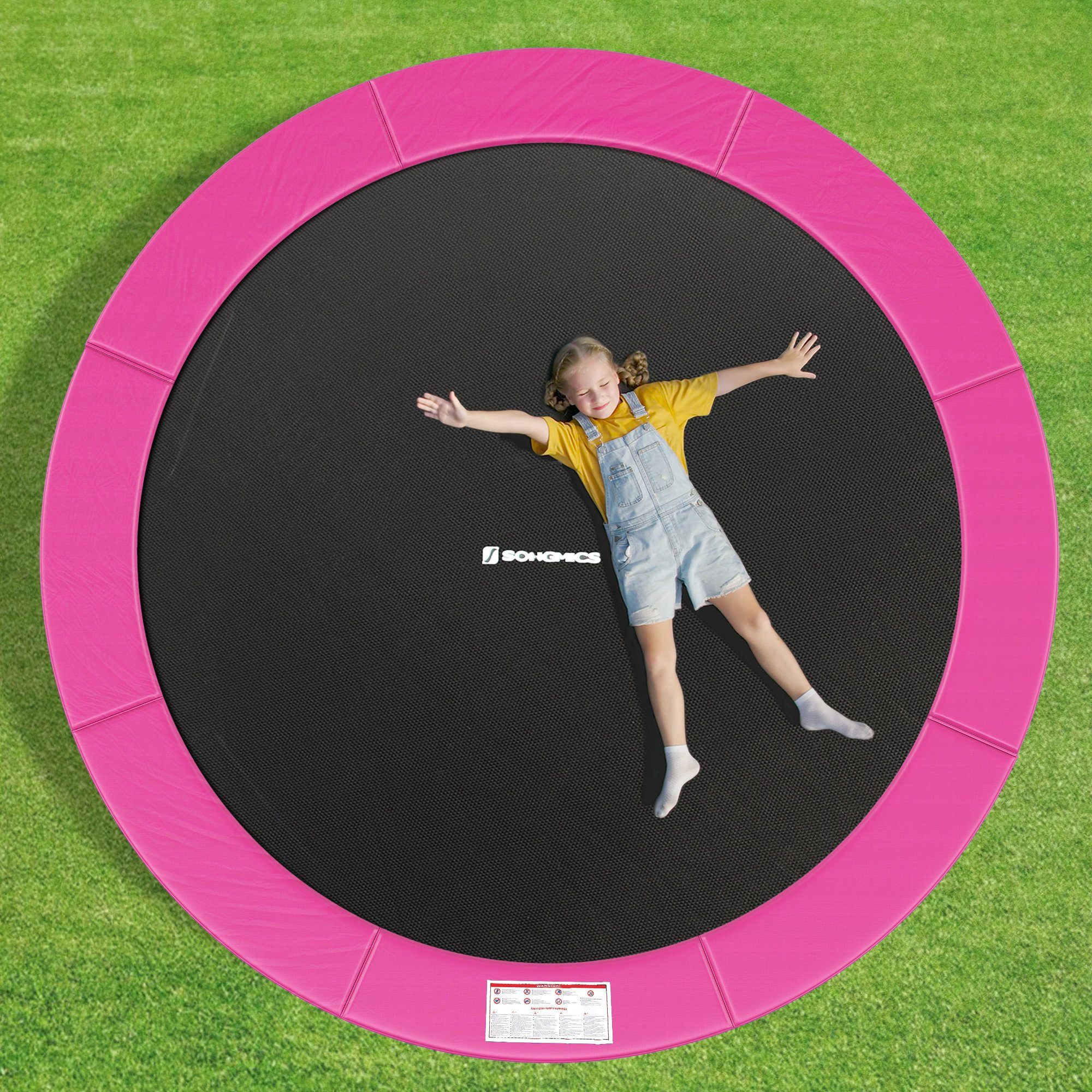 SONGMICS Trampolin-Abdeckplane Ø 305 cm, Randschutz, UV-resistent