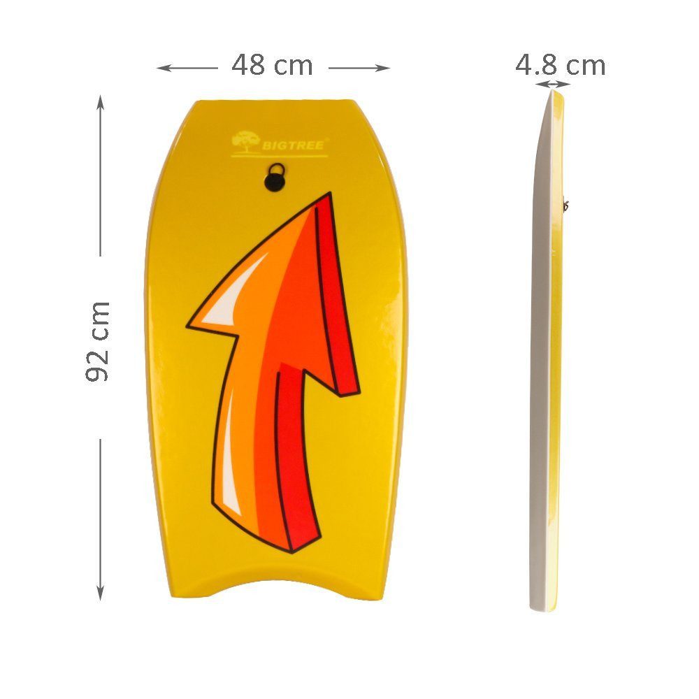 BIGTREE Schwimmhilfe Bodyboard Schwimmbrett für Schwimmen (1-tlg., nicht aufblasbar), Maße aufgeblasen: 92x48x4.8cm