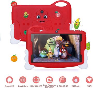 C idea Tablet (7", 32 GB, Android 13, 4G, Kinder Tablet Mit Kid-Proof Fall Vorinstalliert Iwawa Für Baby Jungen)