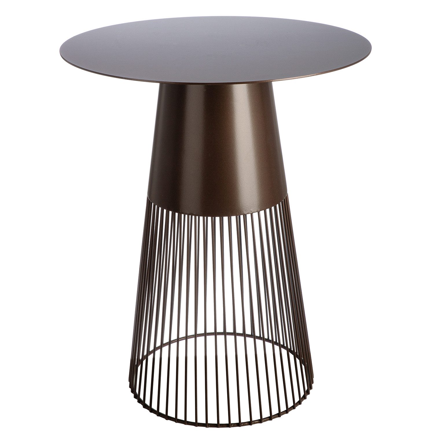 GILDE Beistelltisch GLARUS Beistelltisch - braun - Metall - Höhe 55cm x Ø 45cm - Ablage (1x Beistelltisch, Tische - Dekoration - Nachttisch - Wohnzimmer), Tisch - Ablagetisch - Couchtisch - Sofatisch