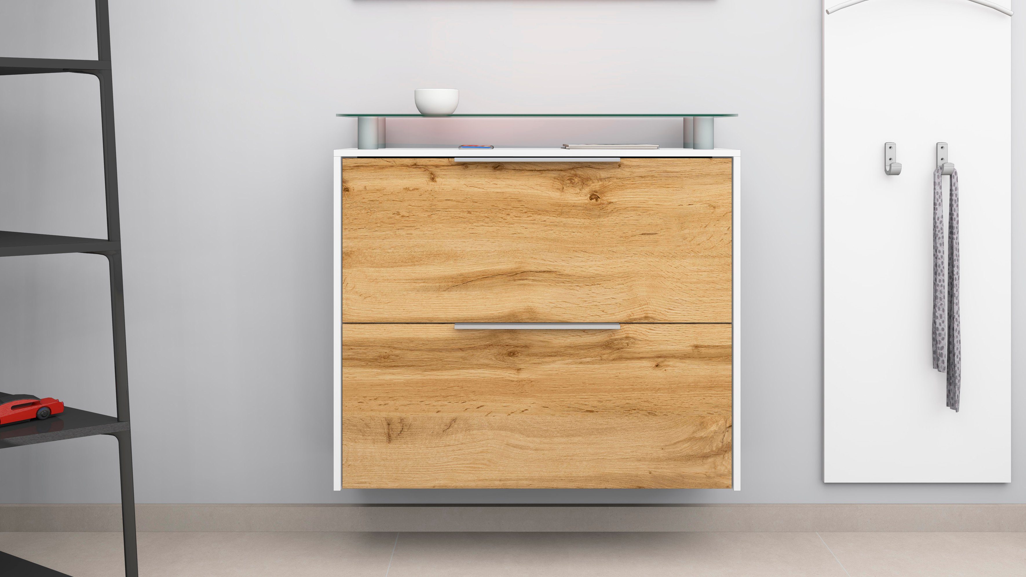 borchardt Möbel Schuhschrank Rena hängend, mit Glasablage