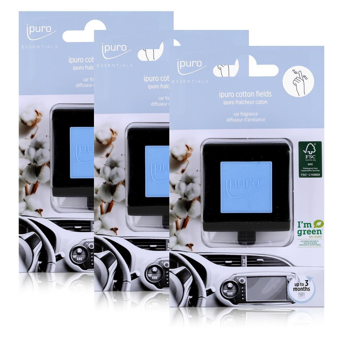 IPURO Raumduft Essentials by Ipuro Car Line Autoduft cotton field - Hauch Vanille (3e