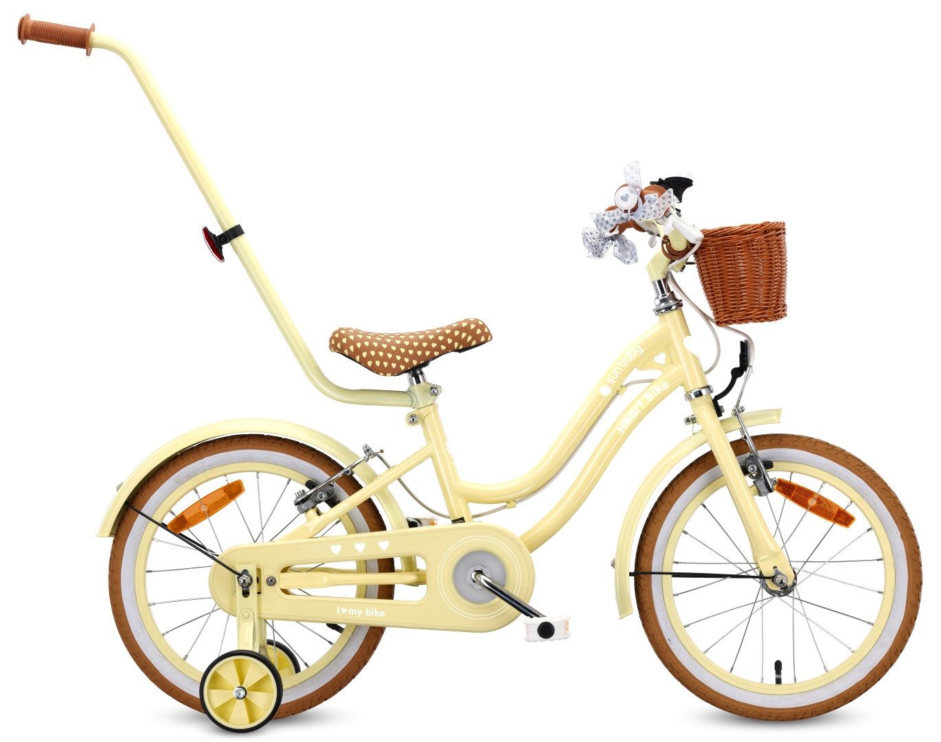 Sun Baby Kinderfahrrad SUN BABY Heart Bike 16 Zoll mit Stützrädern - Butter Yellow