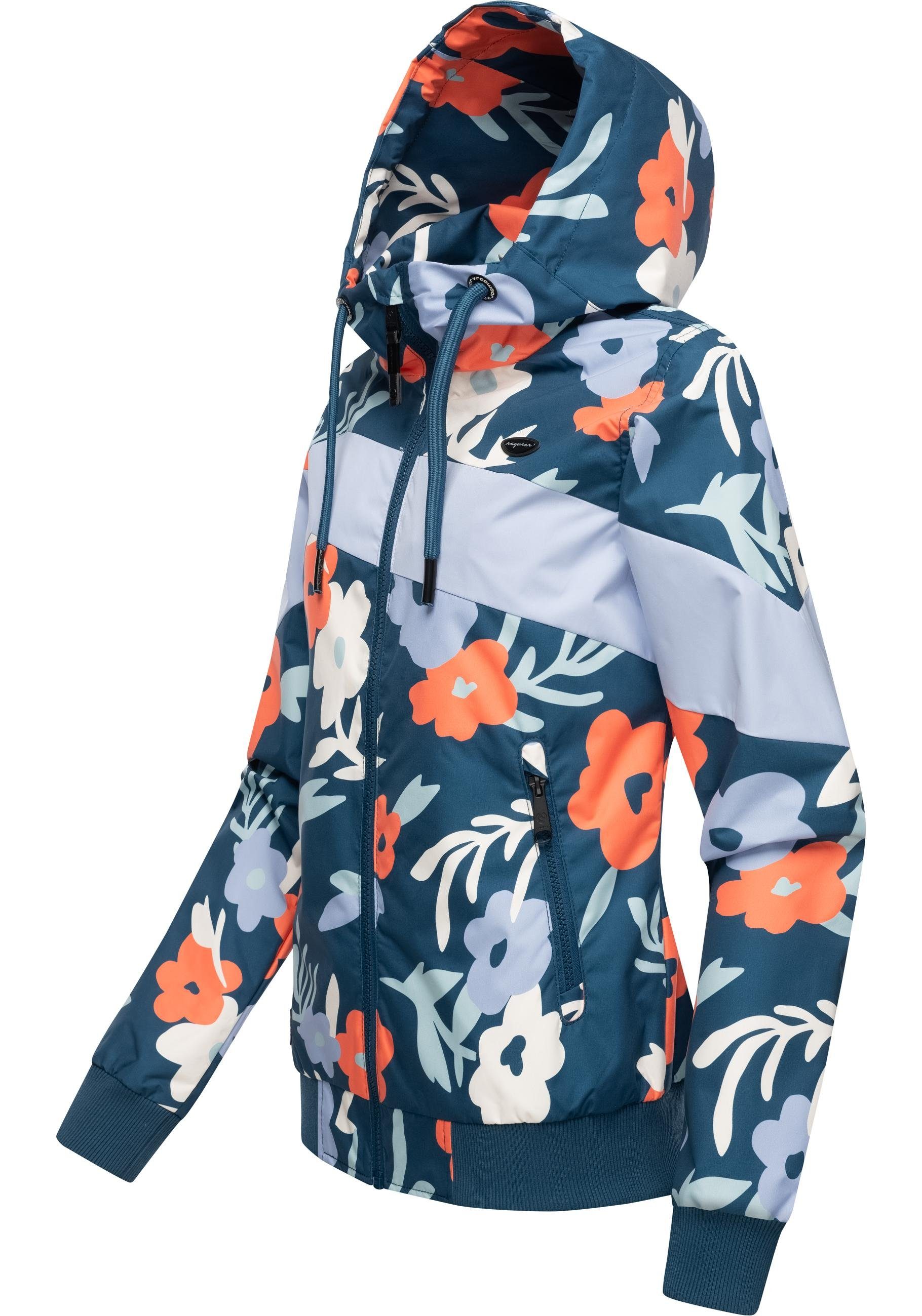 Ragwear Outdoorjacke Nuggie Block Flower modische Damen Freizeitjacke mit f günstig online kaufen