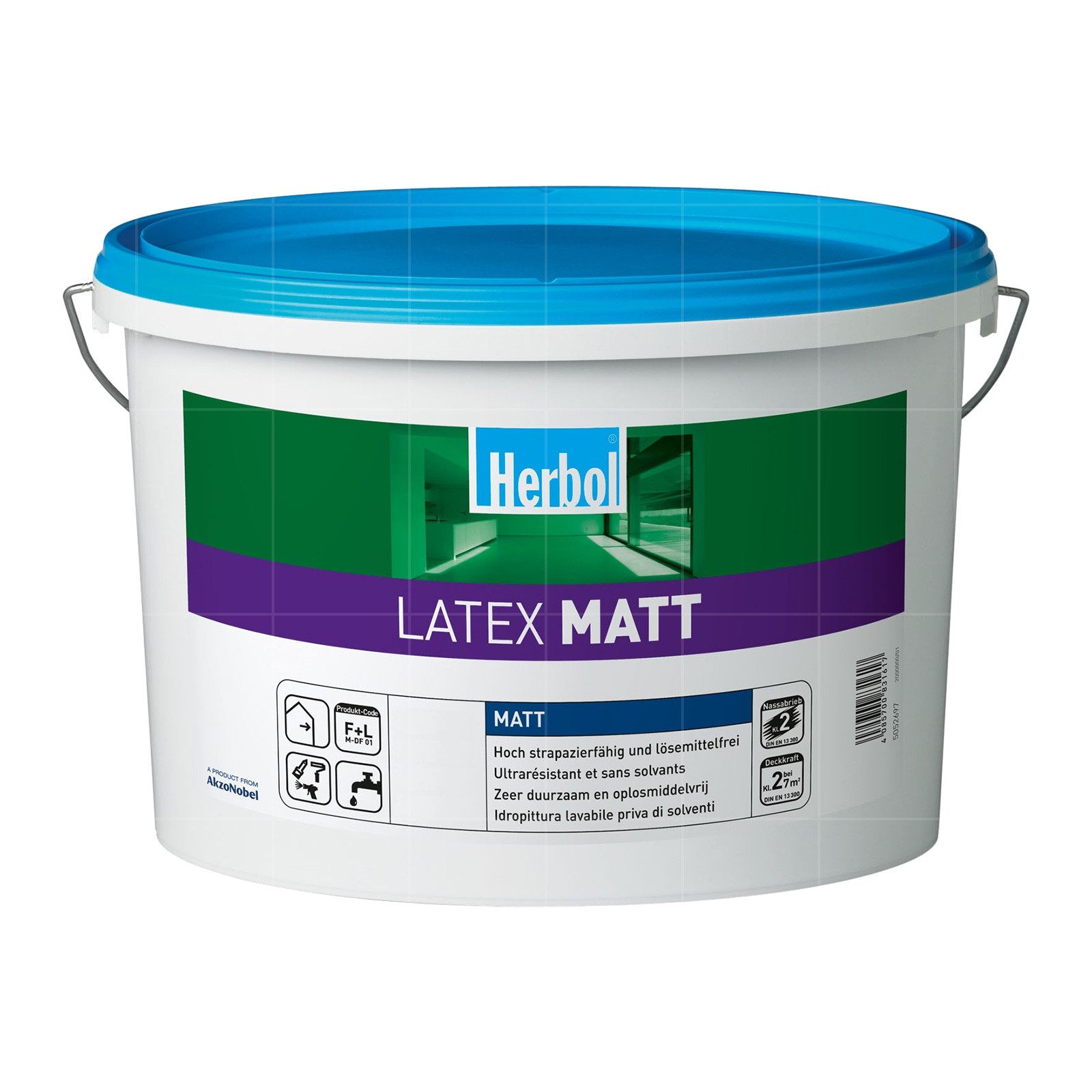 Herbol Latexfarbe Latex Matt - 5 Ltr (Weiss)