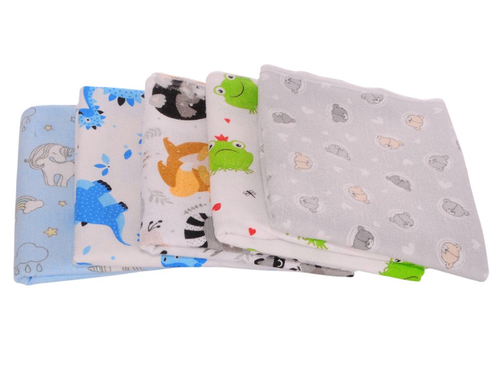 Spucktuch Baby Spucktücher 5er Flanellwindeln 60x80cm Flanelltücher Pflegetuch