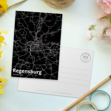 Mr. & Mrs. Panda Postkarte Regensburg - Geschenk, Einladung, Karte, Städte, Ort, Dorf, Einladung