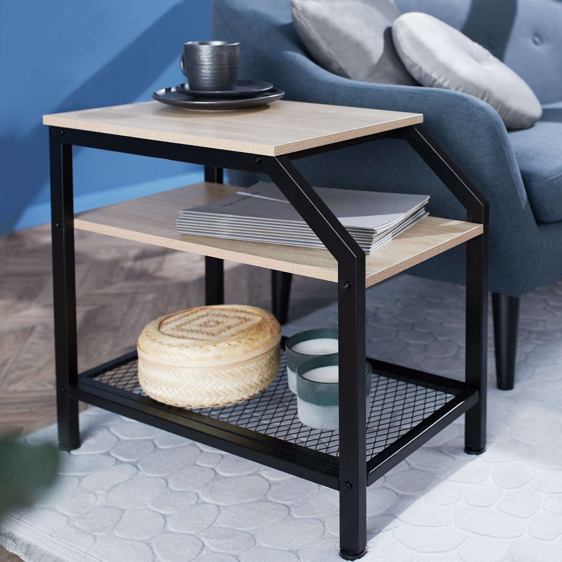 tectake Beistelltisch Couchtisch Plymouth 36,5x58,5x59,5cm (1-St., günstig online kaufen