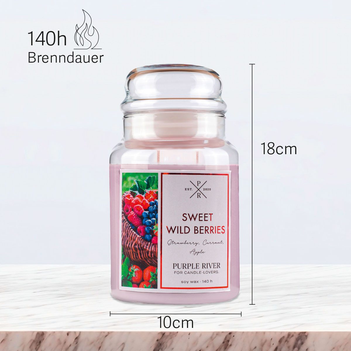 Purple River Duftkerze Sweet Wild Berries günstig online kaufen