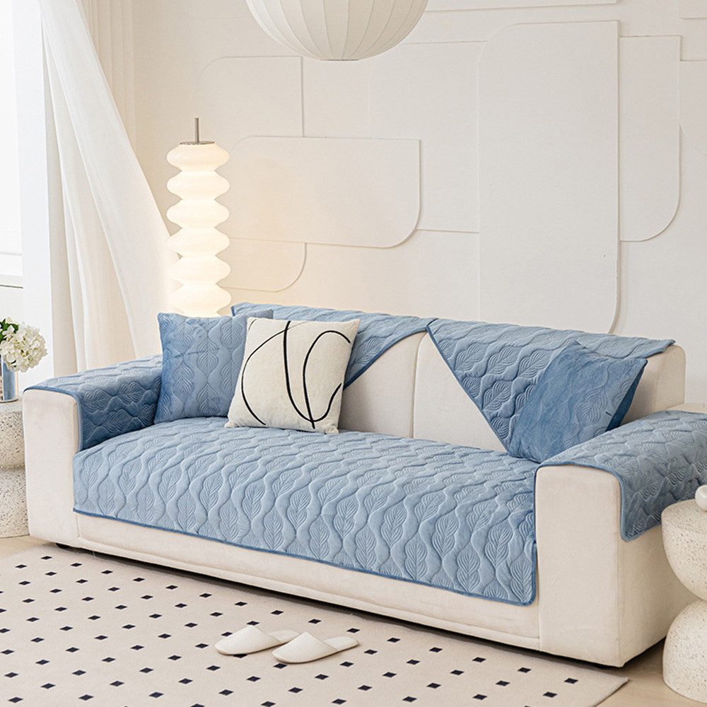 NUODWELL Sofabezug Sofabezug Samt 1 2 3 4 Sitzer, Weicher Anti-Rutsch Sofaü günstig online kaufen