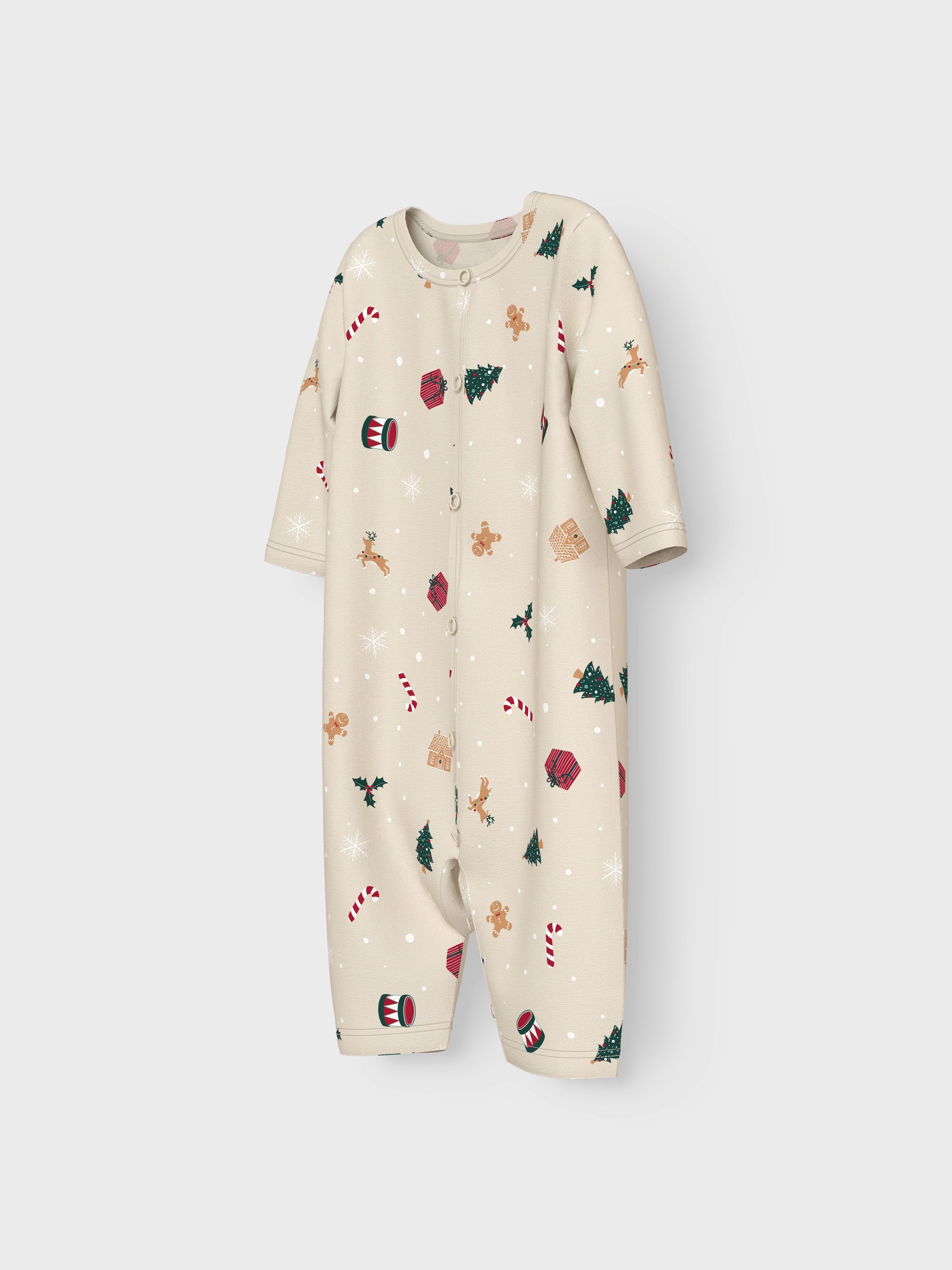 Name It Strampler NBNVISMAS LS NIGHTSUIT mit Weihnachtsmotiv