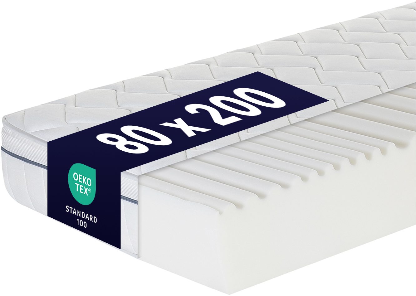 Komfortschaummatratze 23cm, Wave 3D, Wendematratze mit zwei Härtegraden, DI QUATTRO, 23 cm hoch, (1-tlg), Matratze in H2+H3 & H4+H5, 90x200, 140x200 und weitere Größen