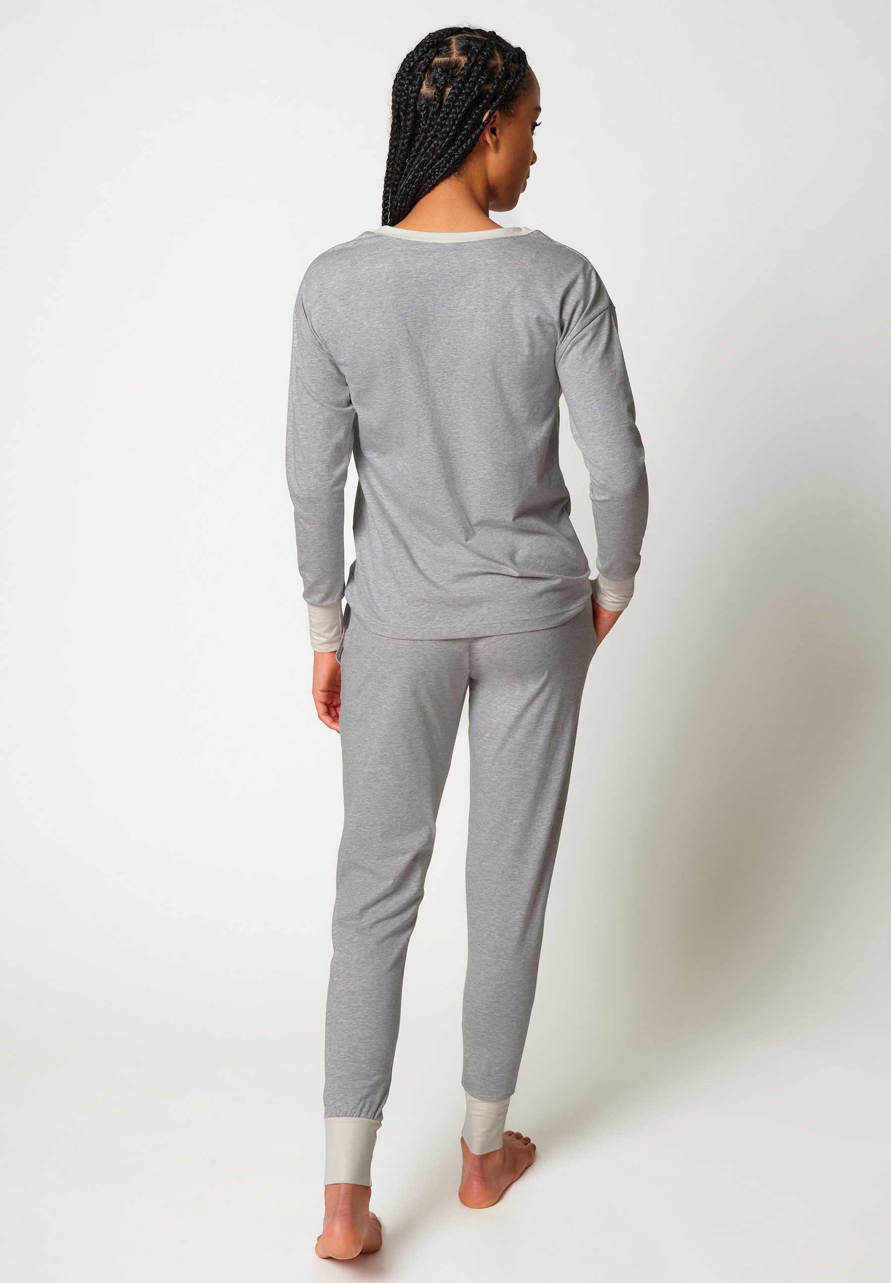 Skiny Pyjama Night In Mix & Match (2 tlg) bequem, elastischer Bund, mit Taschen, Baumwollmix