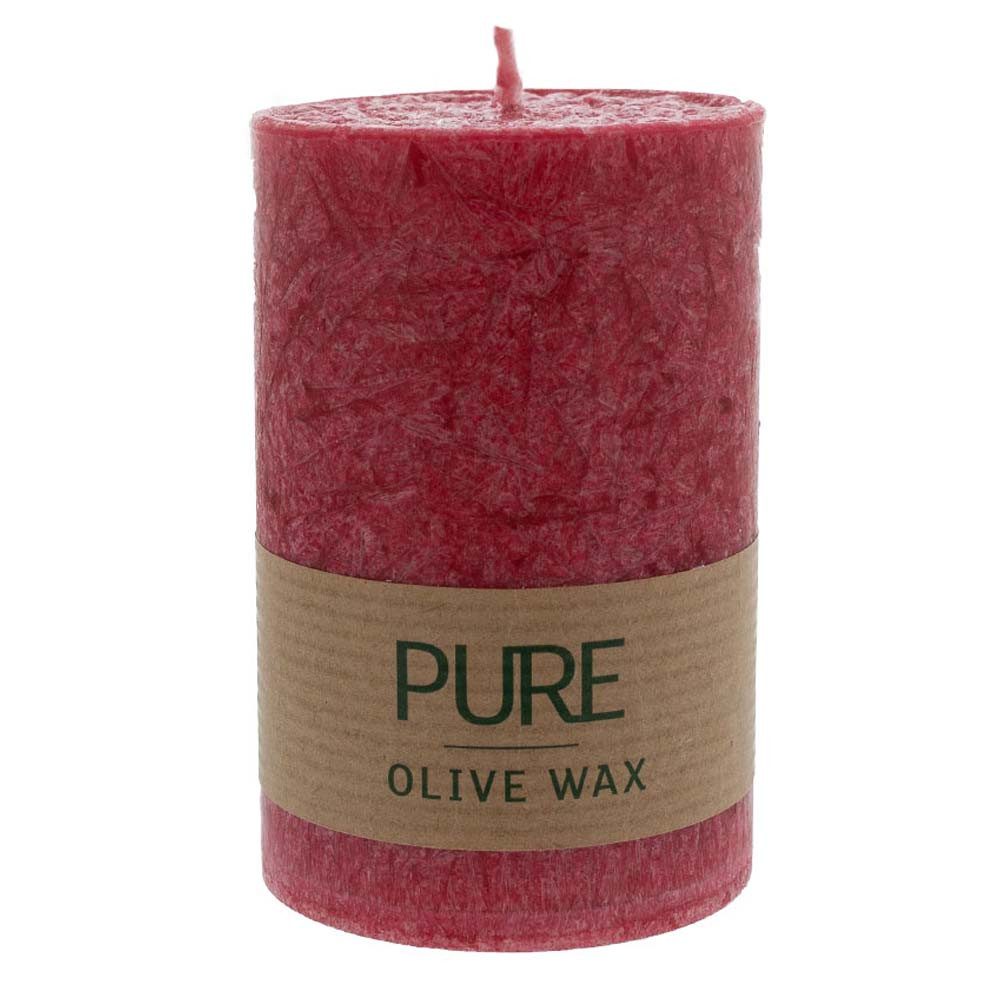 Richard Wenzel GmbH & Co. KG Formkerze PURE Olive Wax Kerze - Karminrot 90x60