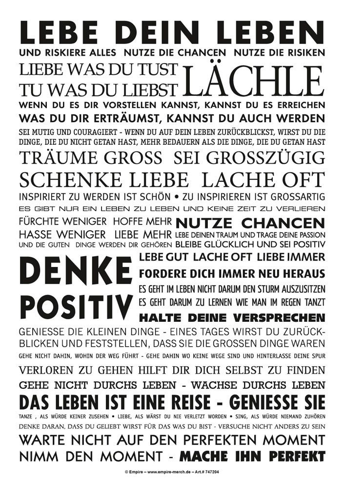 Sticker Lebe dein Leben - Sticker - Sticker