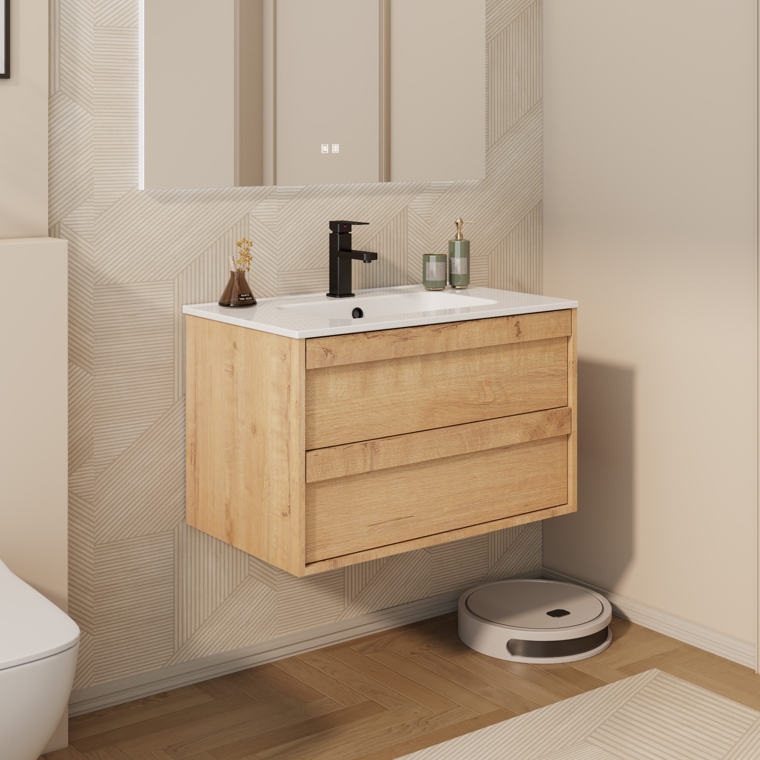 UEV Waschtisch mit Unterschrank, Waschbeckenunterschrank 60cm/75cm günstig online kaufen