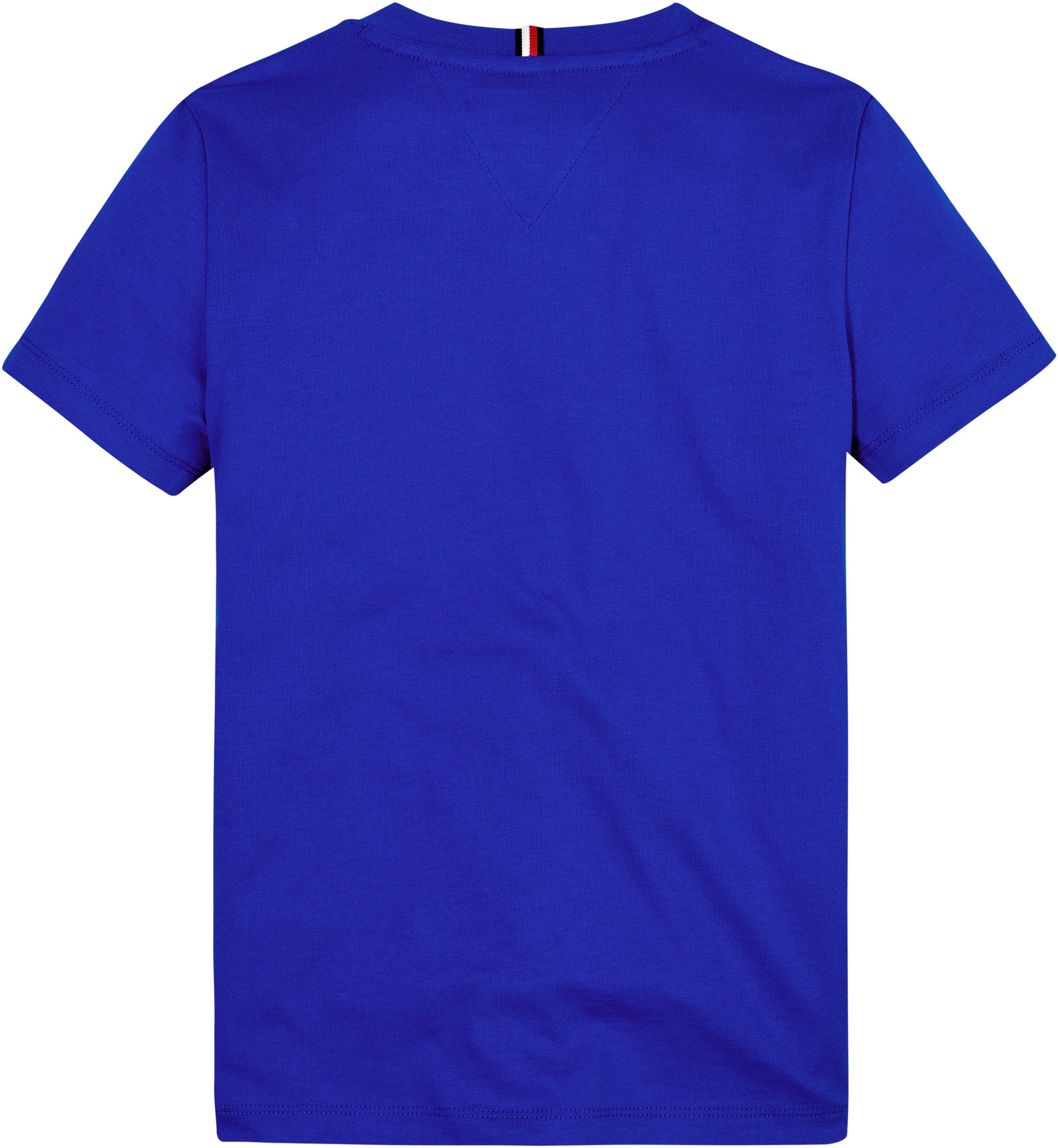 blue Hilfiger T-Shirt S/S SCRIPT großem ultra HILFIGER mit Tommy TEE Logoschriftzug