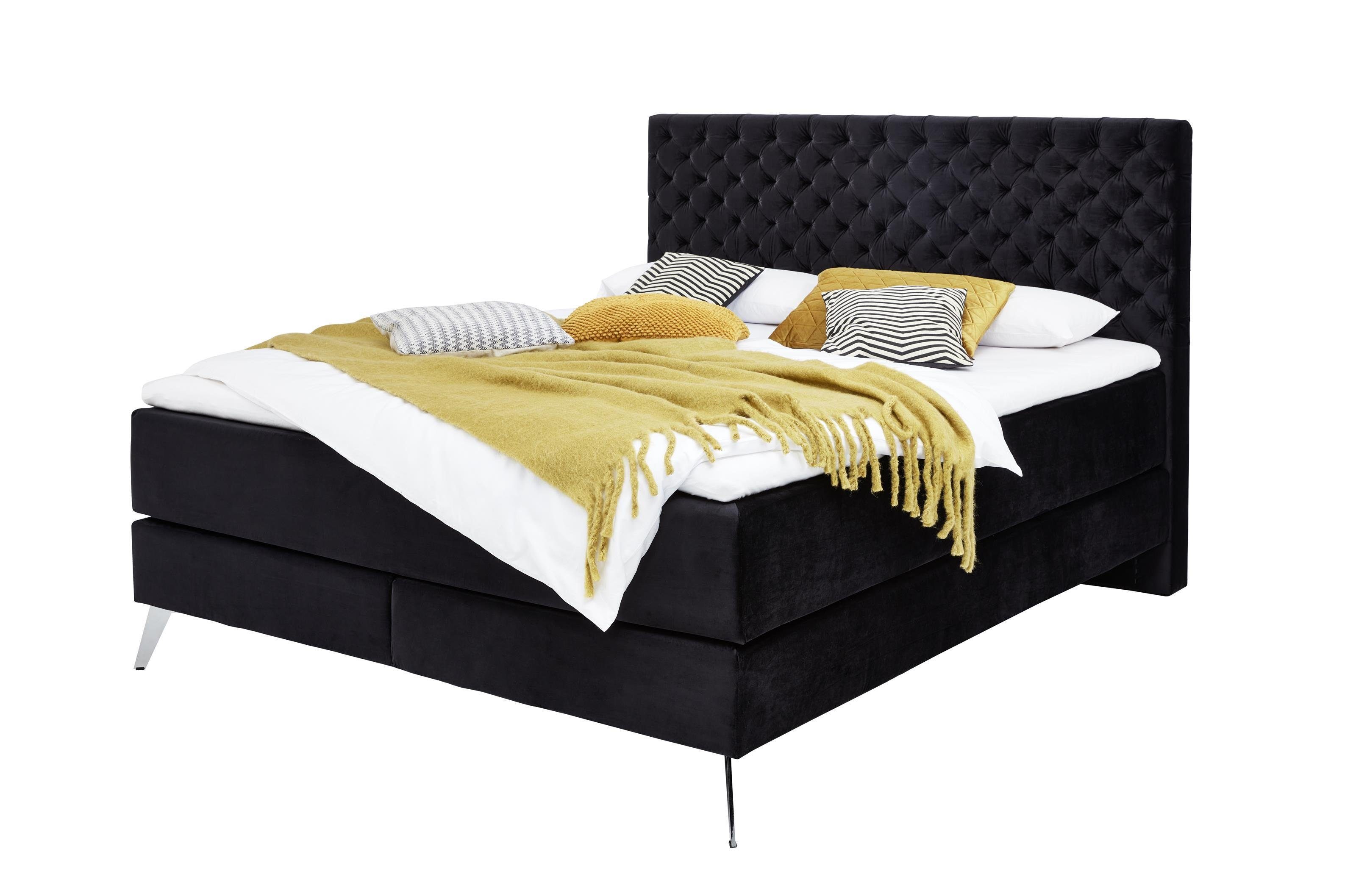 möbelando Boxspringbett LA Maison, 182 x 130 x 211 cm (B/H/T)