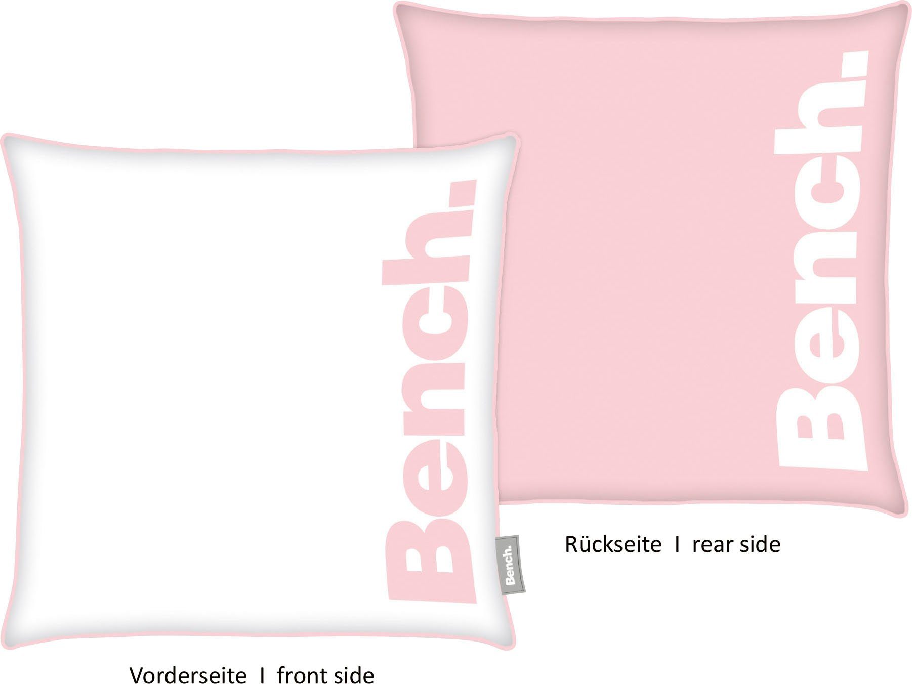 Bench. Dekokissen Bench, Kissenhülle mit Wendemotiv und Rundum-Paspel
