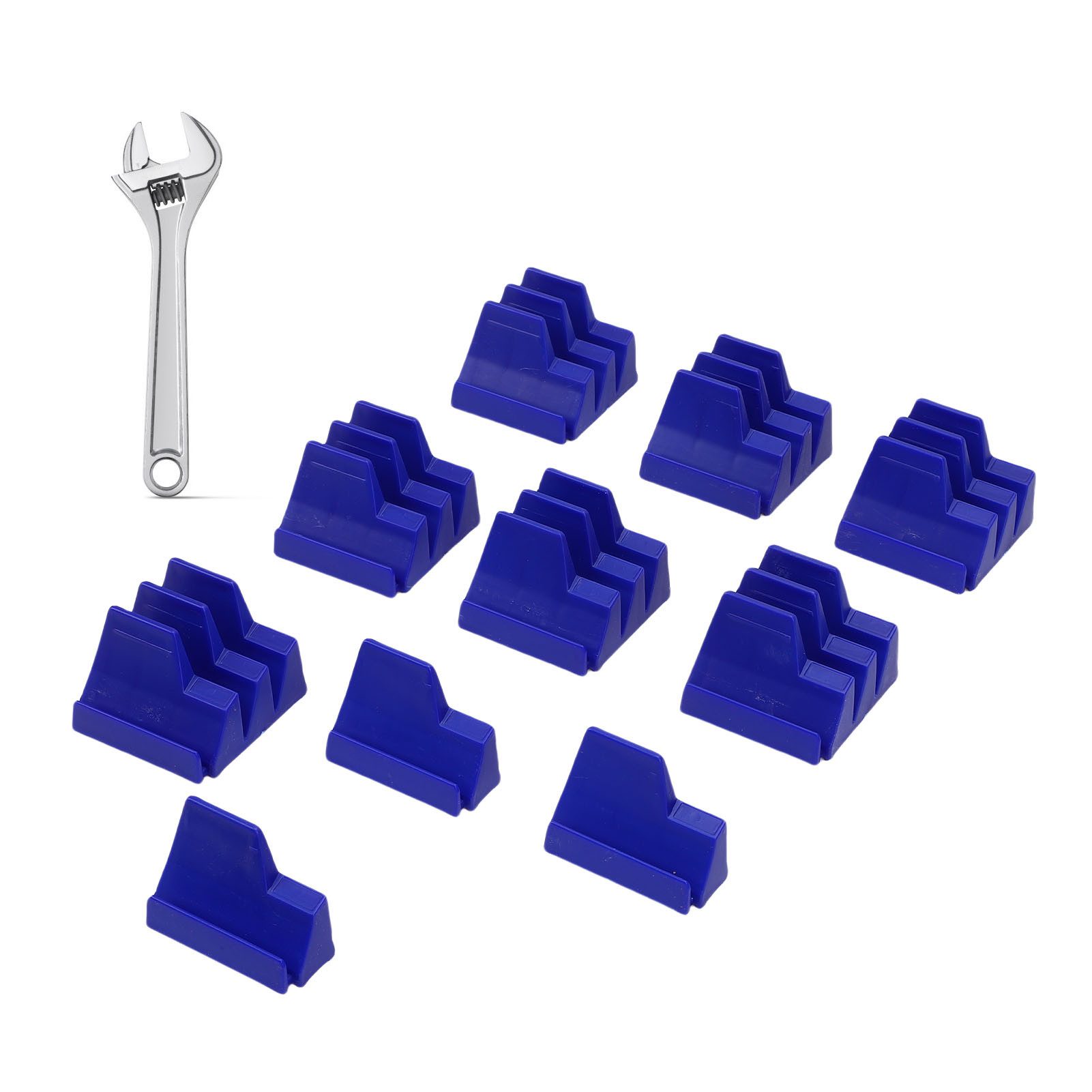 GARRYFIZH Maulschlüssel 10er-Set Magnet-Schlüsselhalter für 23 Schraubenschlüssel, Werkstatt (Set), Modulare Werkzeughalter für Werkzeugwagen & Wand, 6-38mm / Zoll