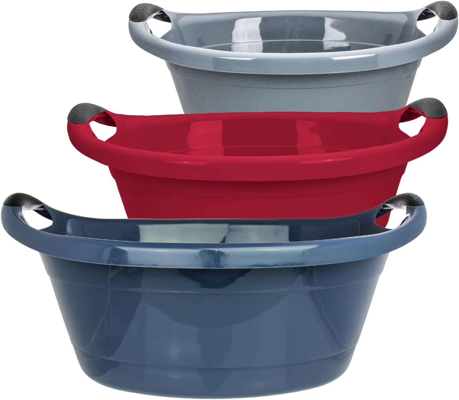 Centi Wäschewanne ISOLA 25 Liter Wäschekorb (3er-Set), Waschschüssel mit Gr günstig online kaufen