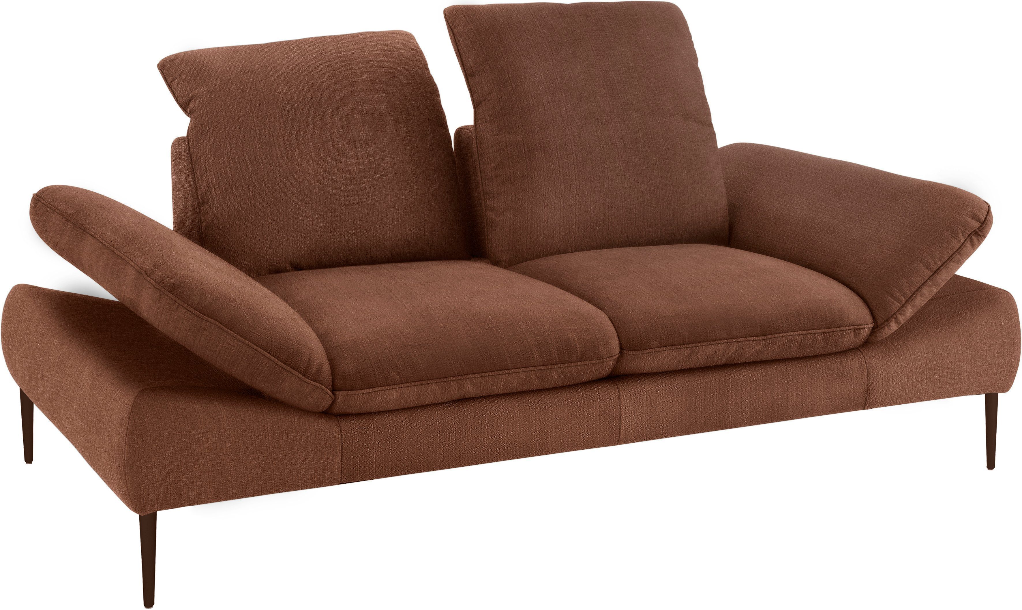 W.SCHILLIG 2-Sitzer enjoy&MORE, Sitztiefenverstellung, Füße 202 bronze pulverbeschichtet, cm Breite