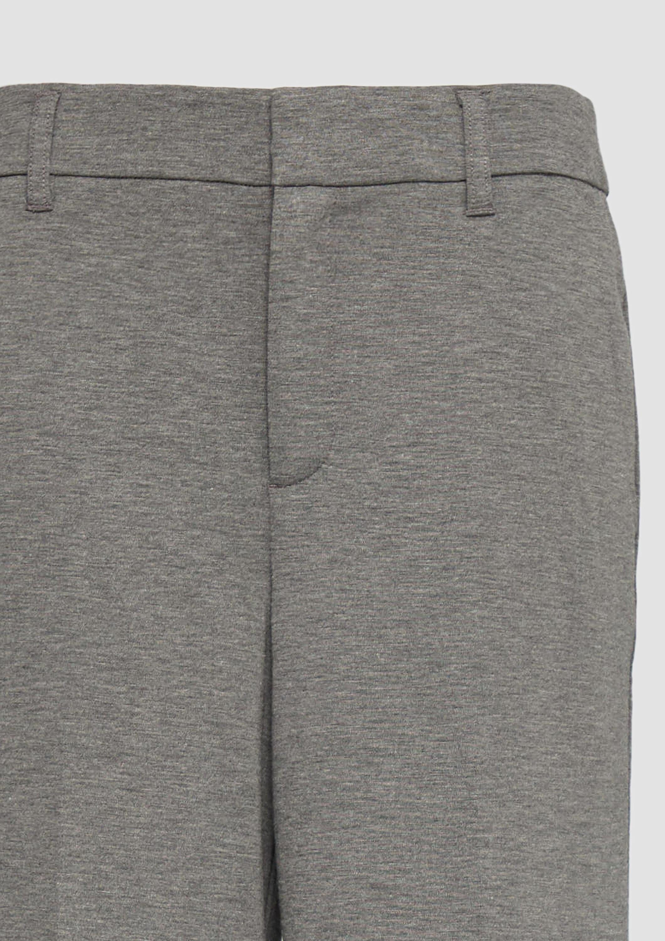 s.Oliver Chinos Hose Melierte Hose aus Interlockjersey mit Bügelfalten
