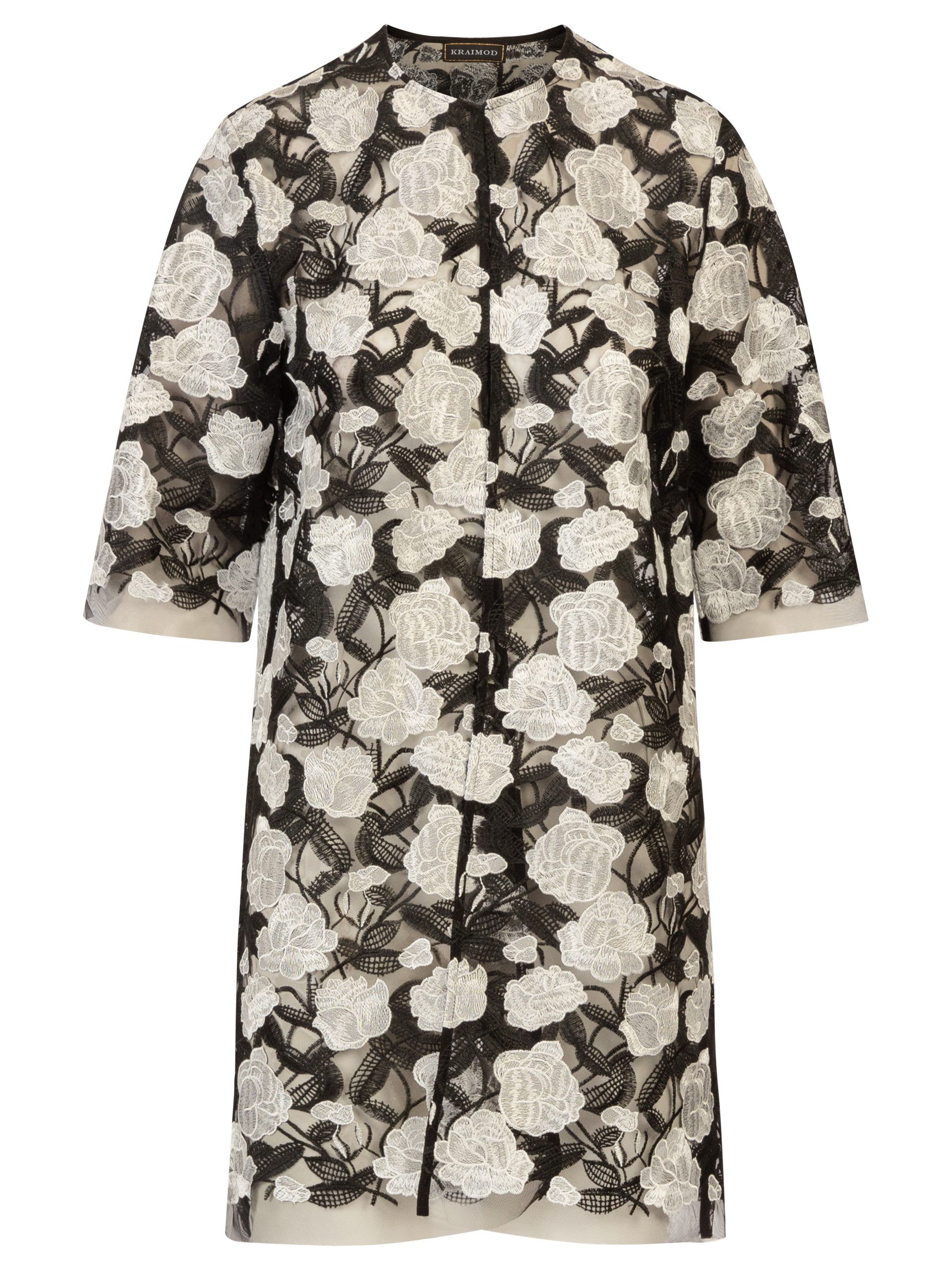 Kraimod Jackenblazer lang mit florales Muster