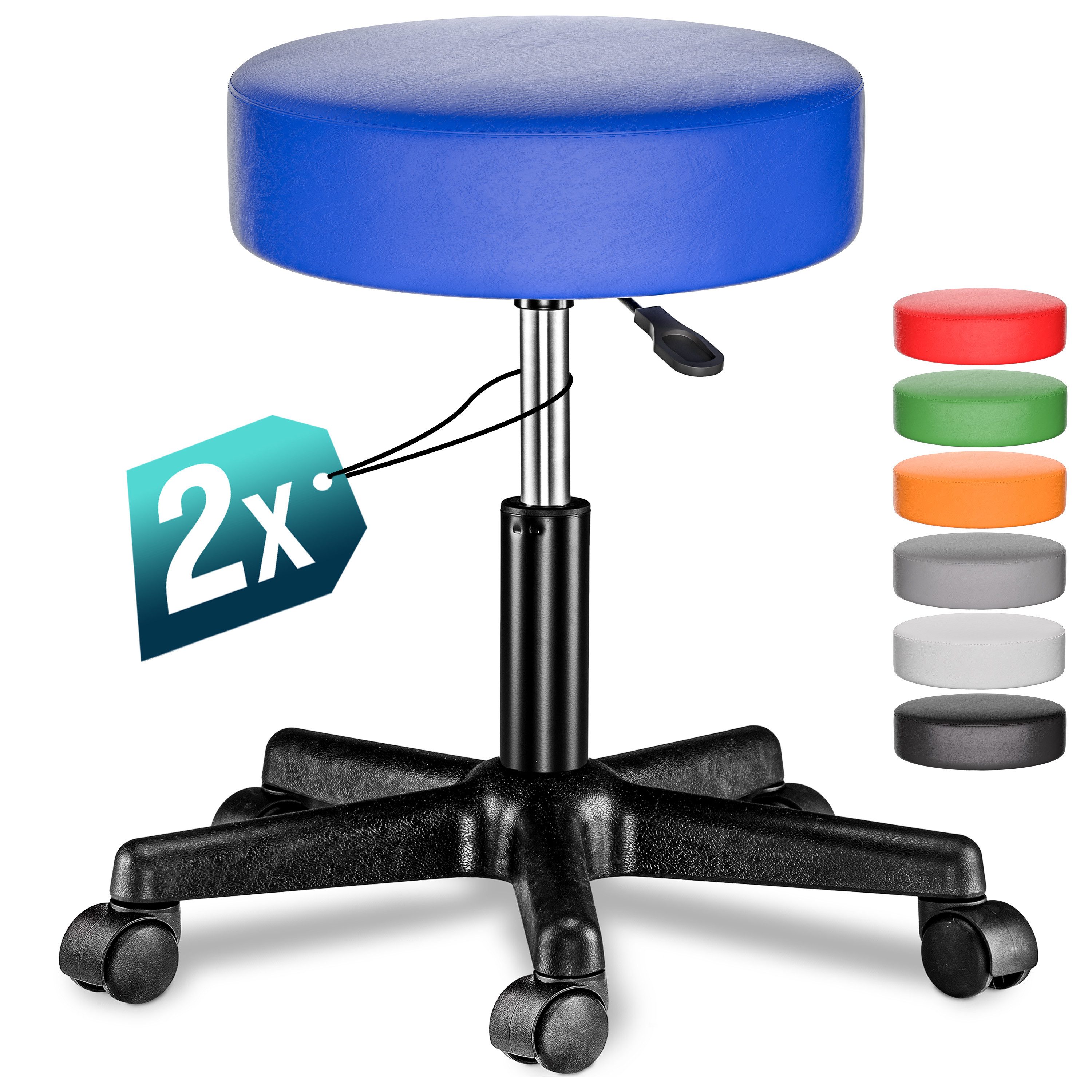 Casaria Drehhocker, Höhenverstellbar 10cm Polsterung 46-60cm günstig online kaufen
