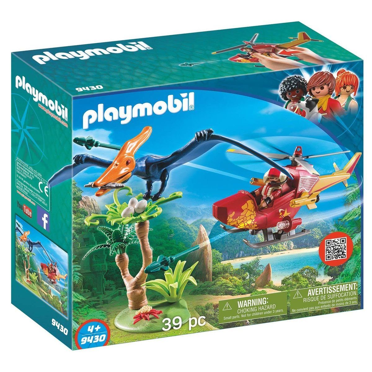 Playmobil® Spielwelt PLAYMOBIL® 9430 - Dinos - Helikopter mit Flugsaurier
