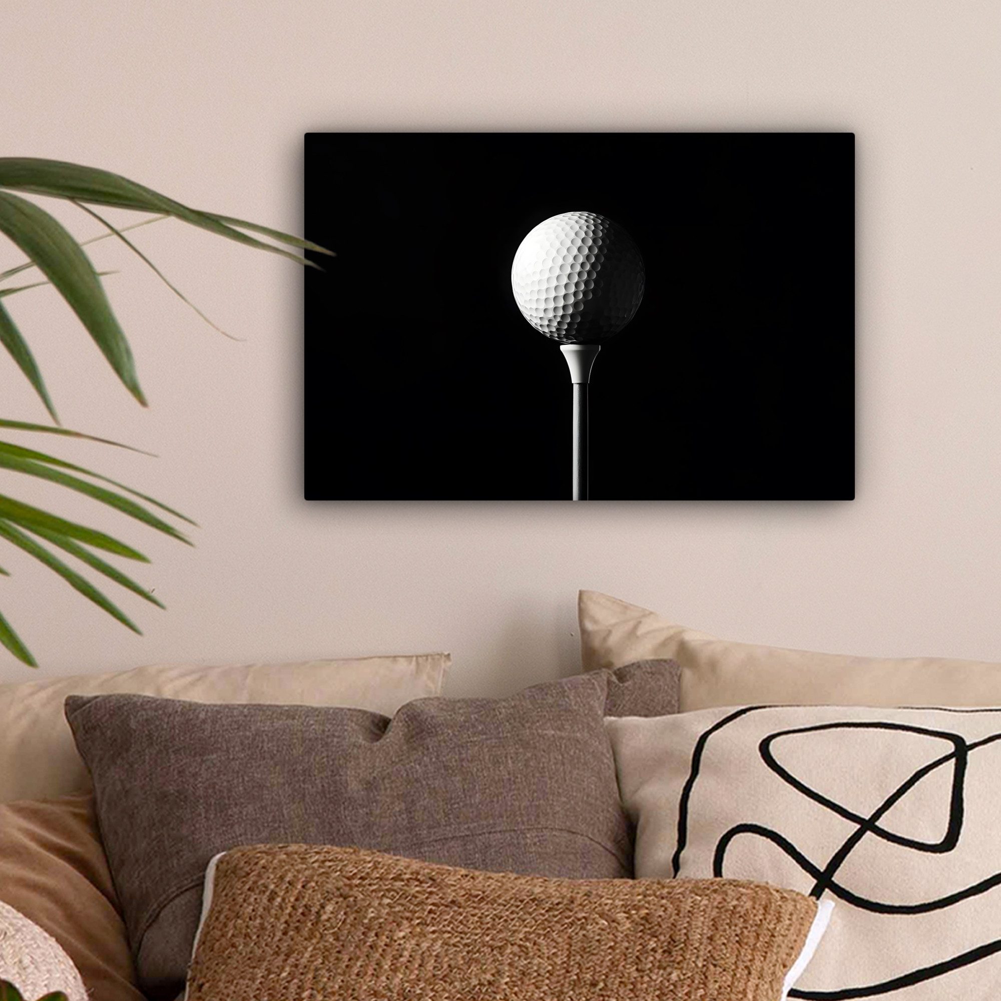 OneMillionCanvasses® Leinwandbild Golfball - Minimalistisch - günstig online kaufen