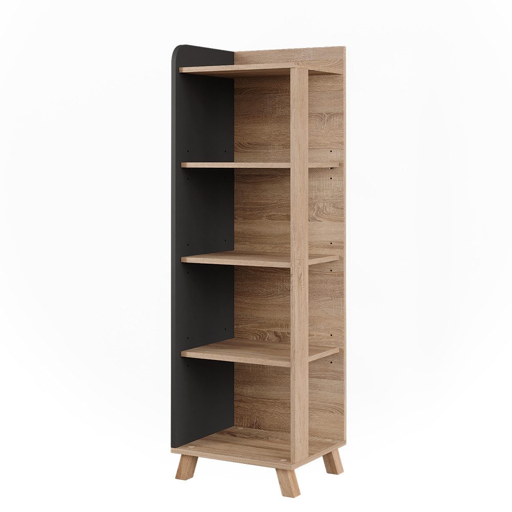 Vicco Midischrank Karen, Sonoma/Anthrazit, 40 x 128 cm mit 4 Fächern (1-St)
