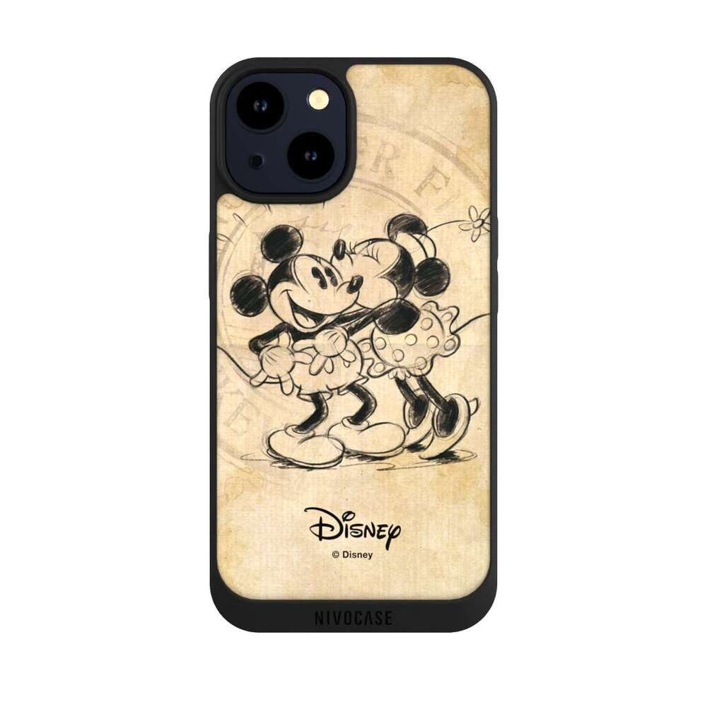 NIVOCASE Handyhülle Mickey Mouse Minnie Mouse Vintage Minnie&Mickey, Apple iPhone 14 Handyhülle Hülle NIVOpure Case Schwarz