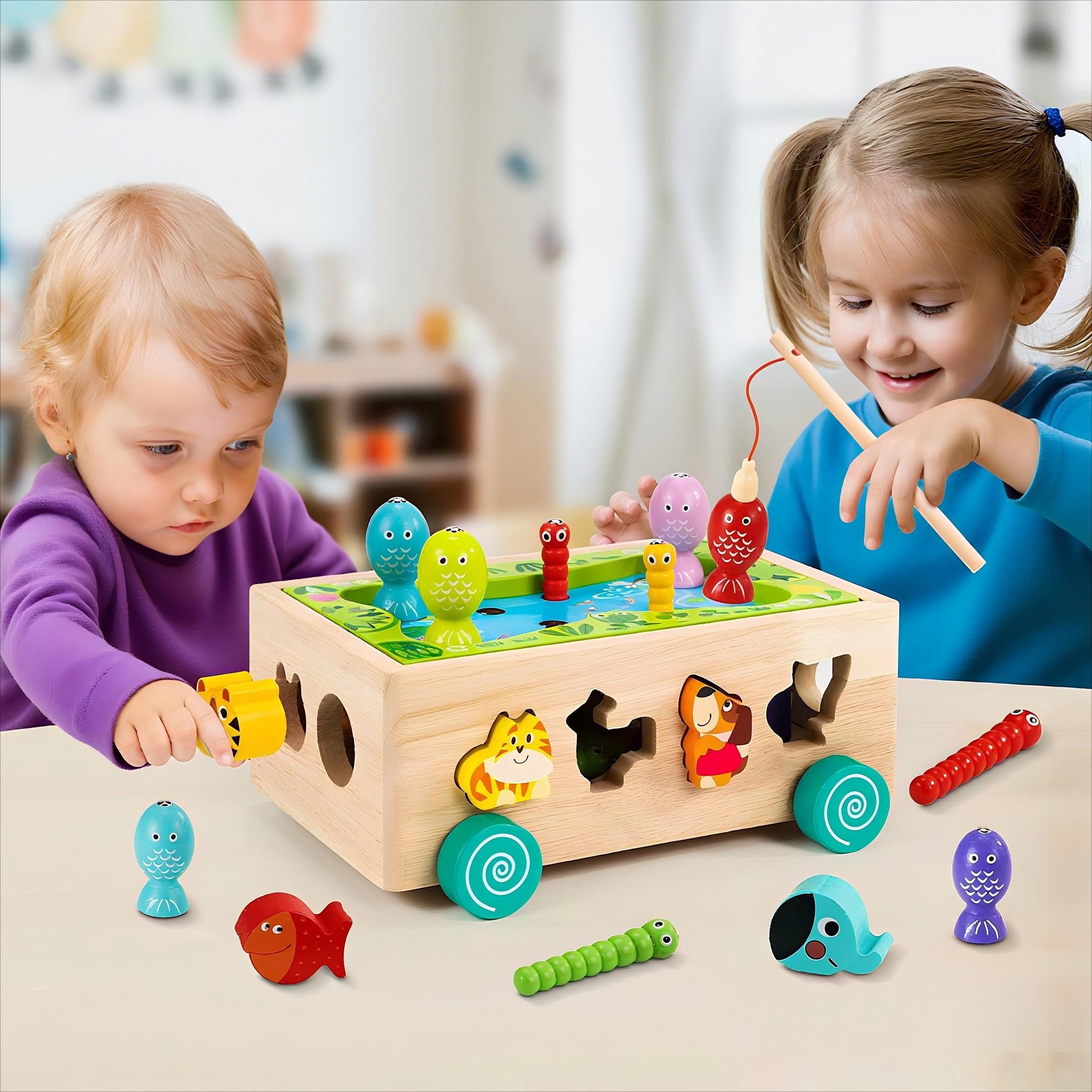 POPOLIC Montessori Spielzeug ab 1 2 3 Jahr Magnetspielbausteine, (Magnetisc günstig online kaufen
