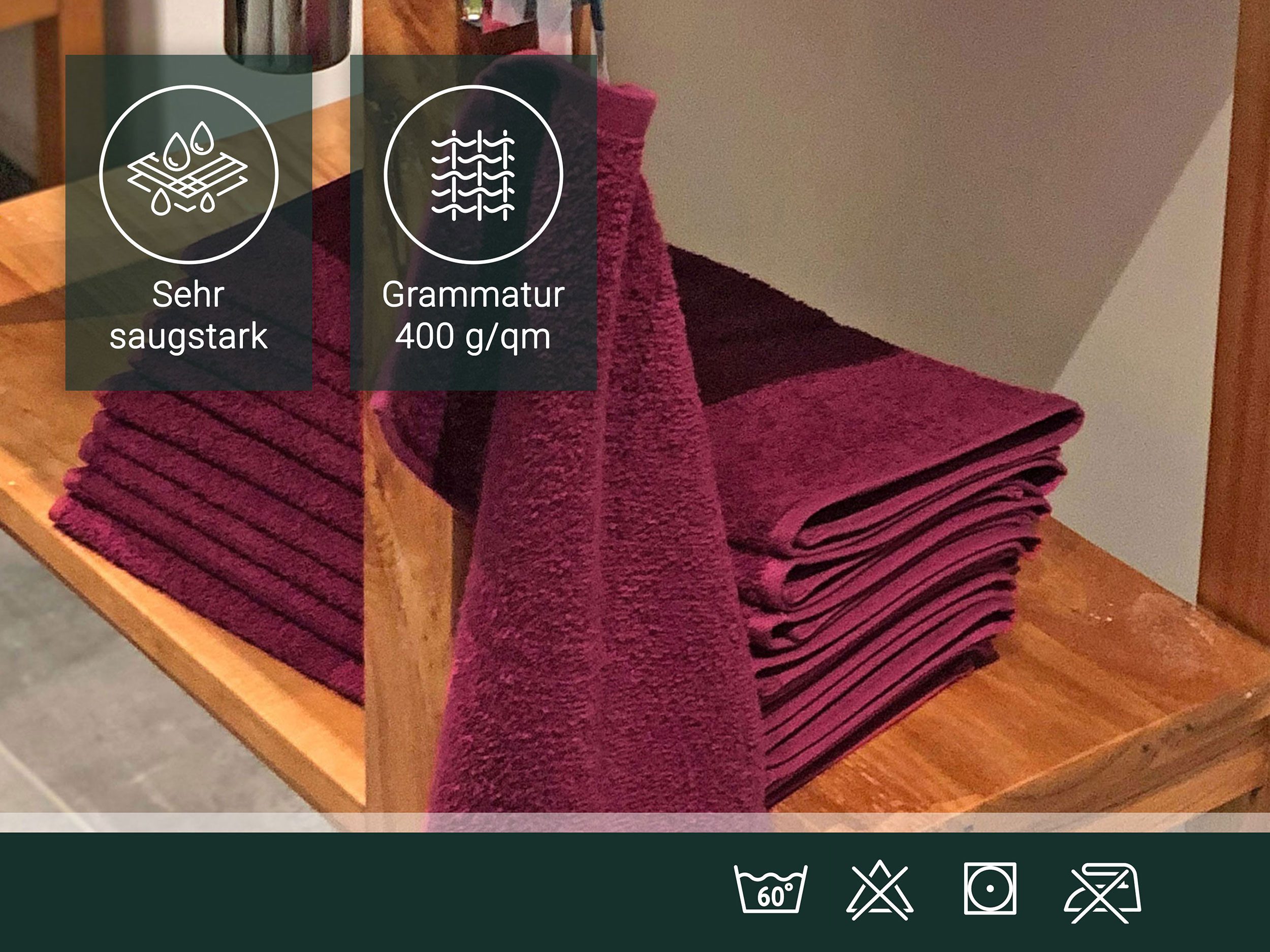 ZOLLNER Gästehandtücher, Walkfrottier (10-St), 30 x günstig online kaufen
