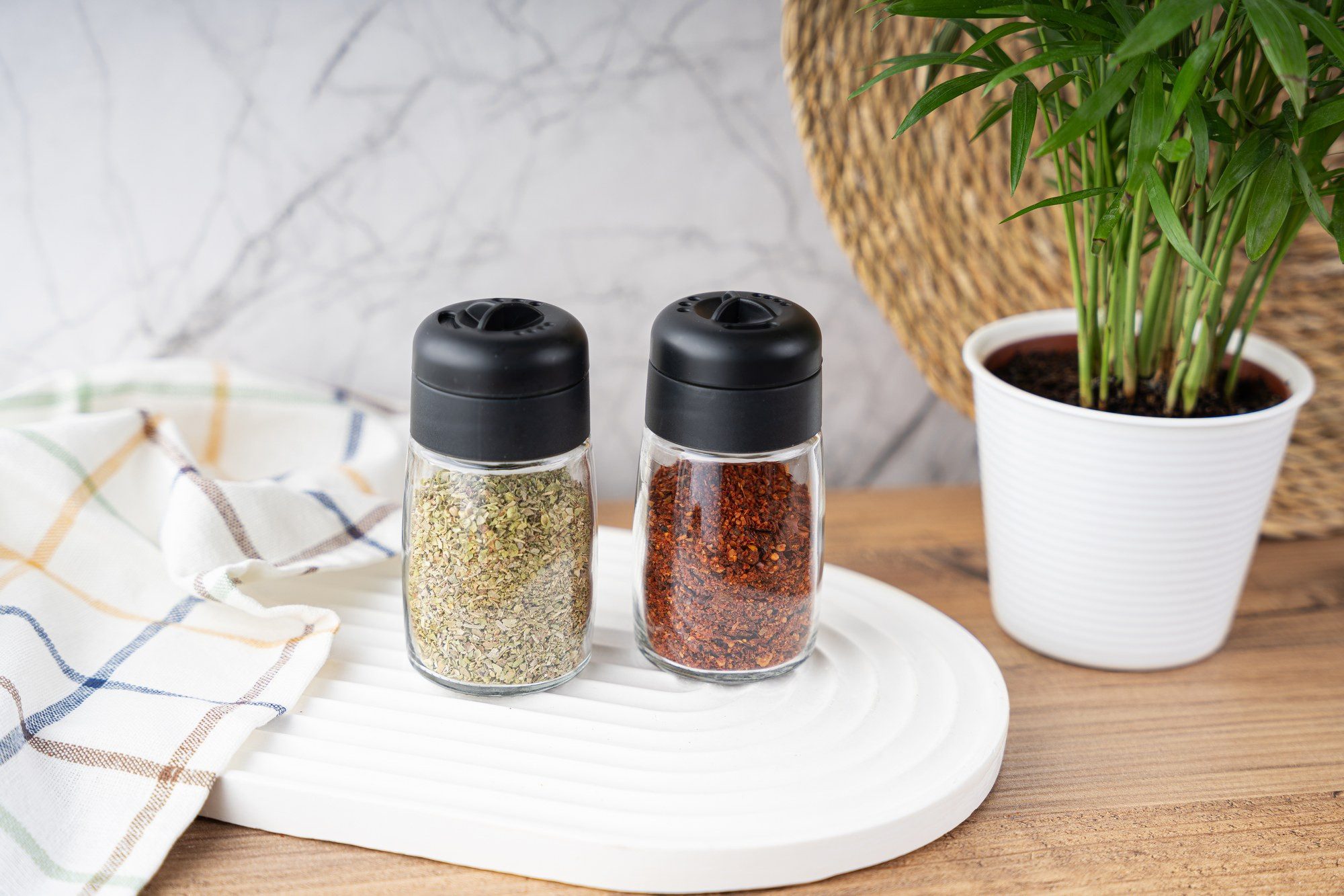 Hermia Concept Vorratsdose 100% GLASS, 5 x 5 x 9 cm / 100 ml (2 Pieces) X1102, (2-tlg)