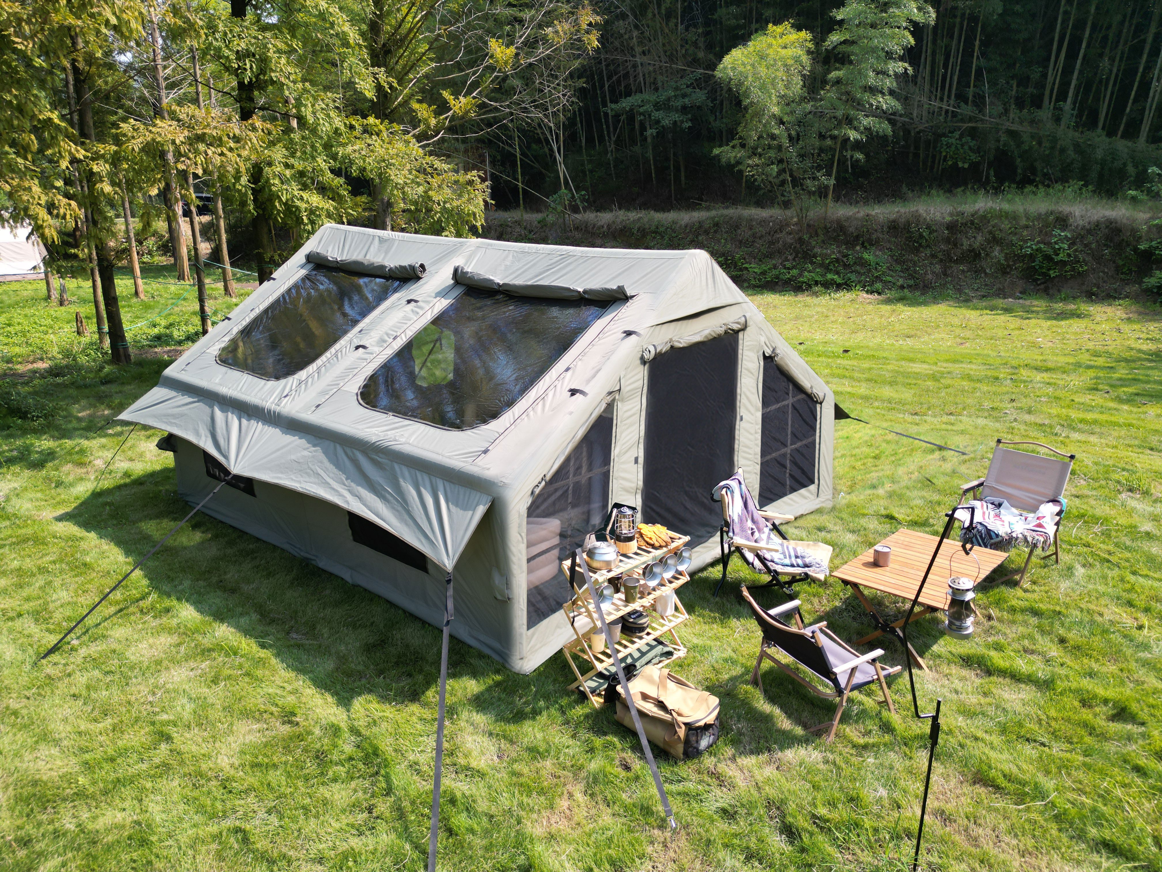 Yoimoimo Hauszelt XXL Luftzelt – Schnell aufblasbar, wasserdicht & mit UV-Schutz