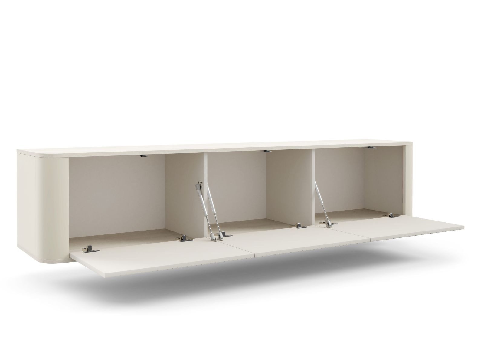 Compleo TV-Schrank 180 cm breit, Lowboard Nussbaum oder Kaschmir Japandi Design