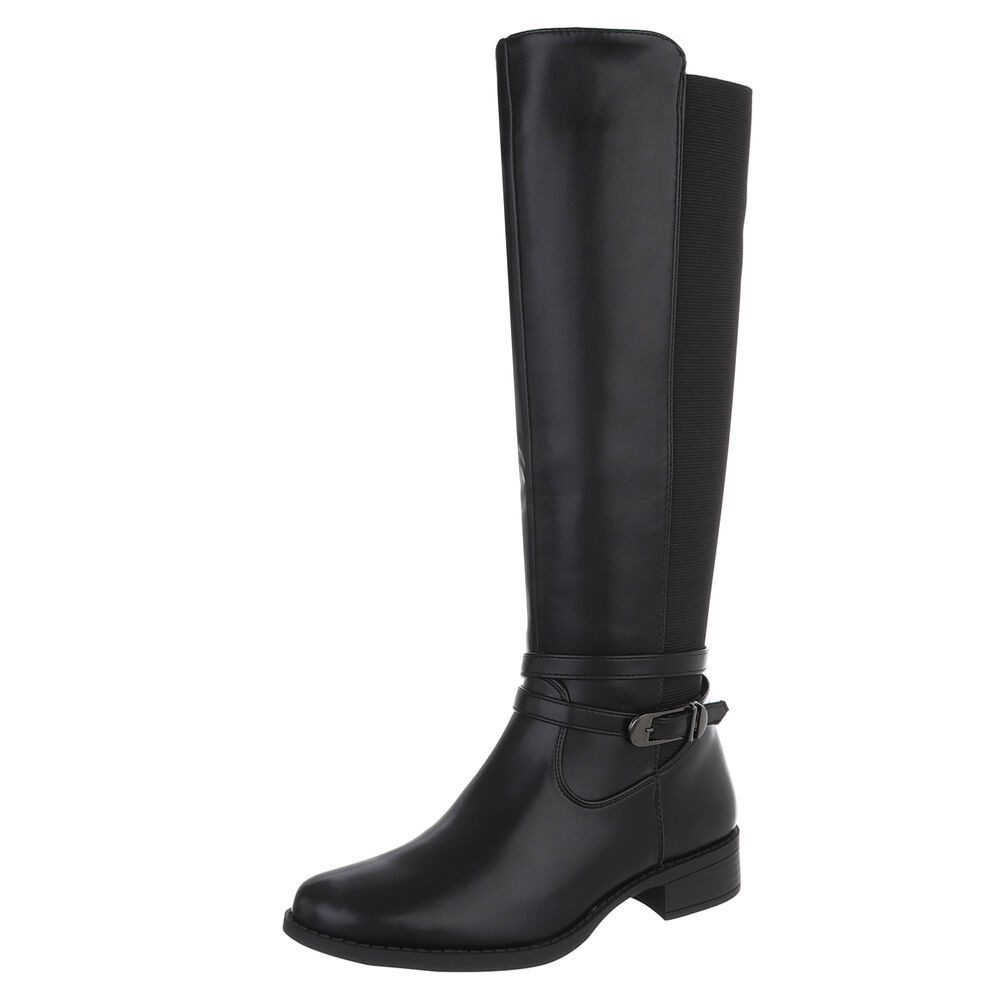 Ital-Design Elegante Stiefel für Damen mit hoher Passform und Schnalle Stie günstig online kaufen